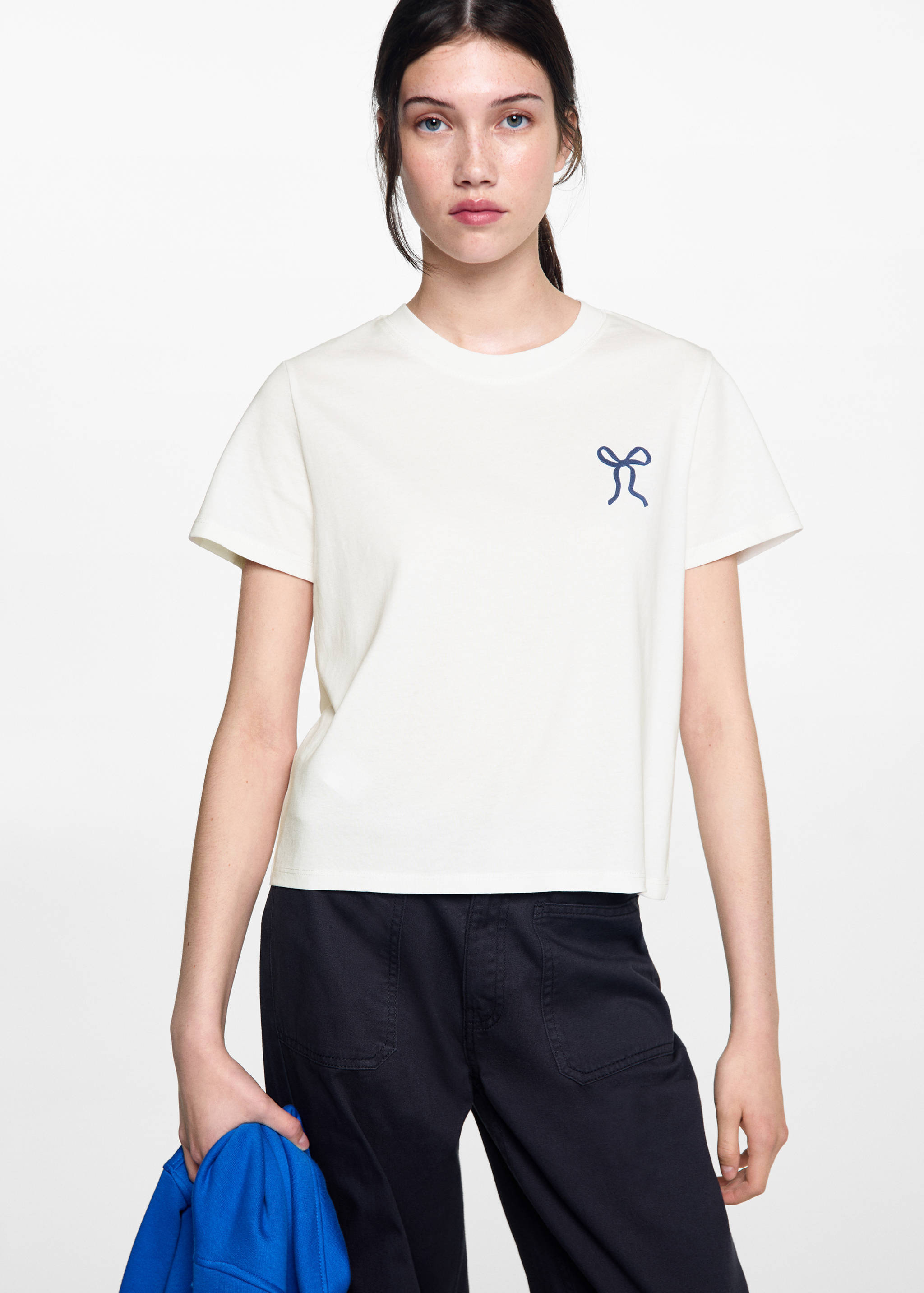 Bow cotton T-shirt - Medium plane