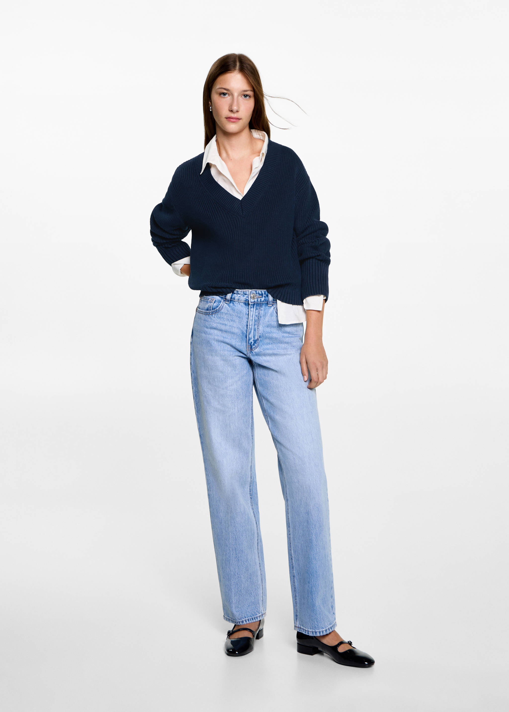 Pull-over à col en V - Plan général