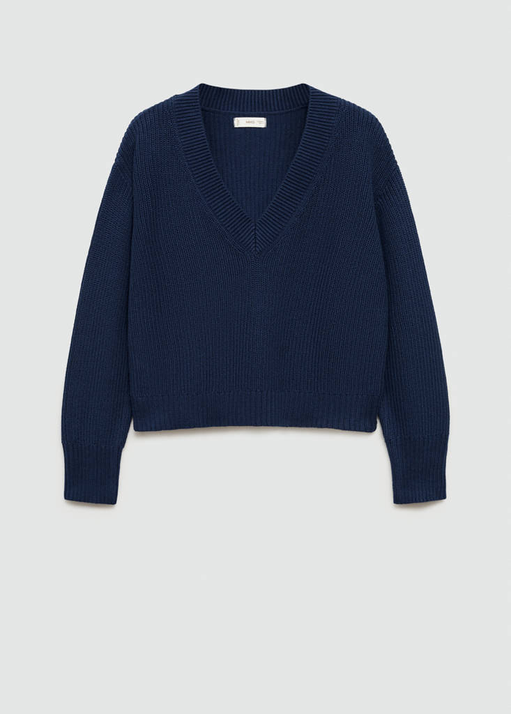 V-neck sweater — Dark Navy
