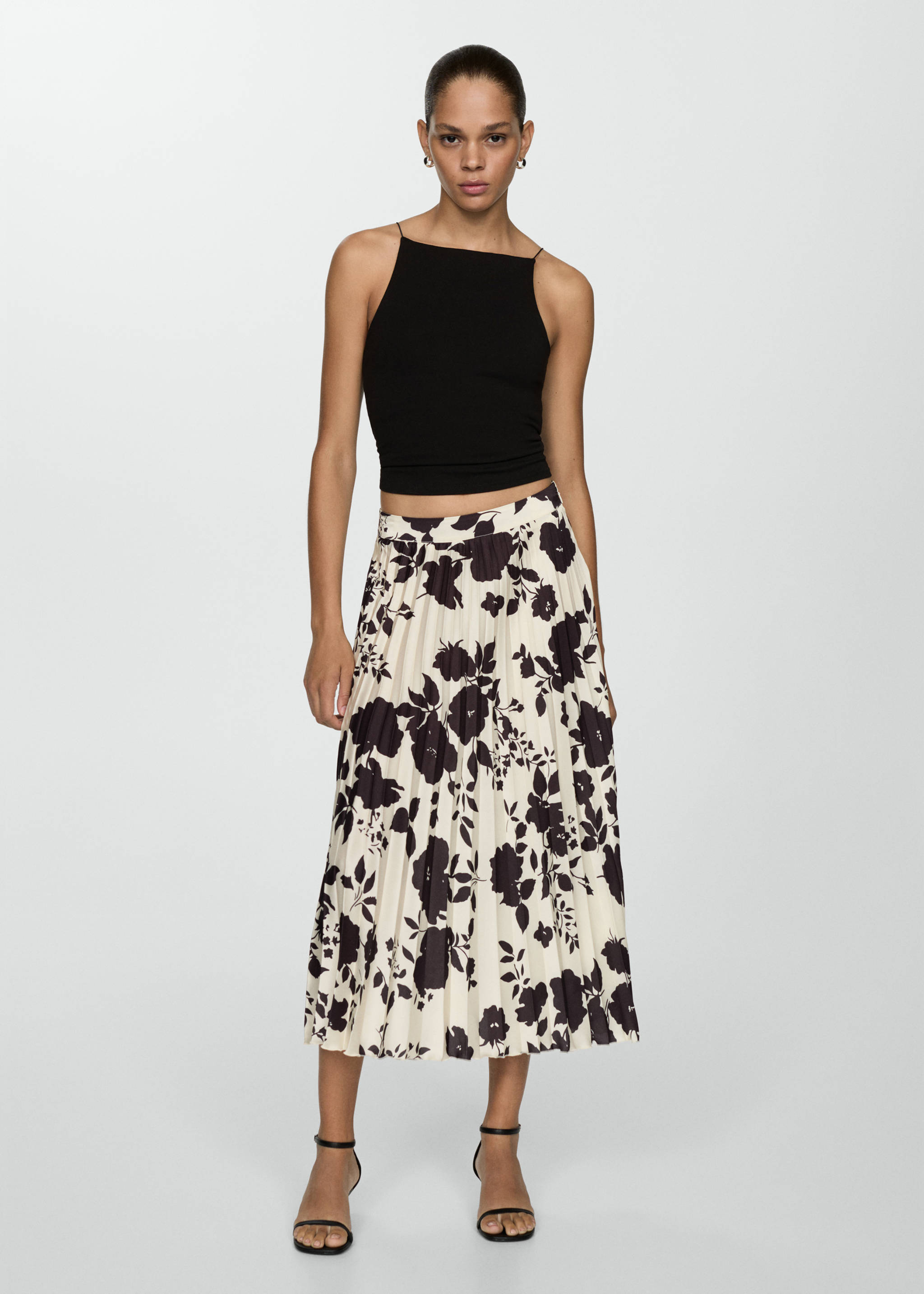 Bedruckter Plisseerock - Allgemeine Ansicht