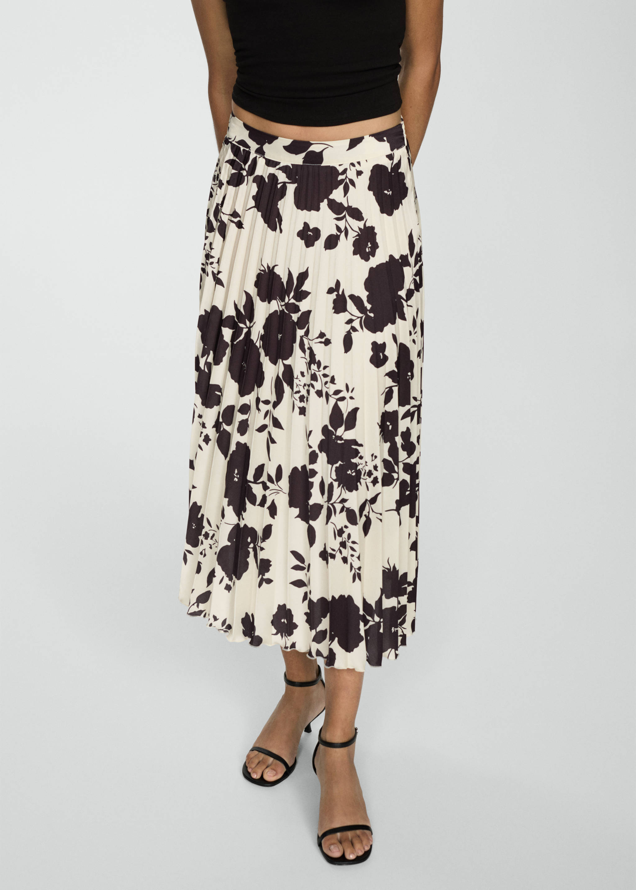 Bedruckter Plisseerock - Mittlere Ansicht