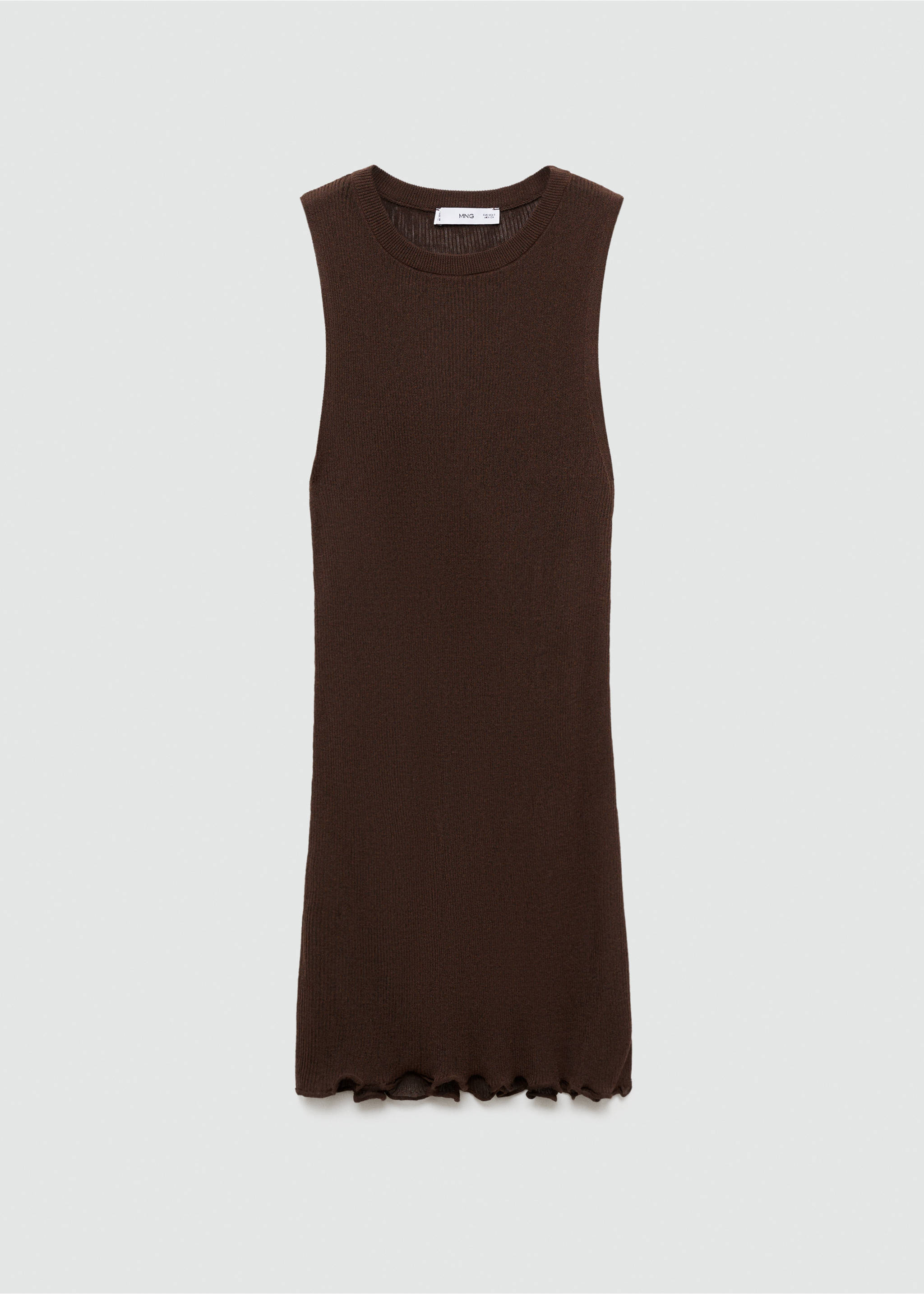 Vestido punto corto - Artículo sin modelo, Marrón. Ref: 77044791-00.