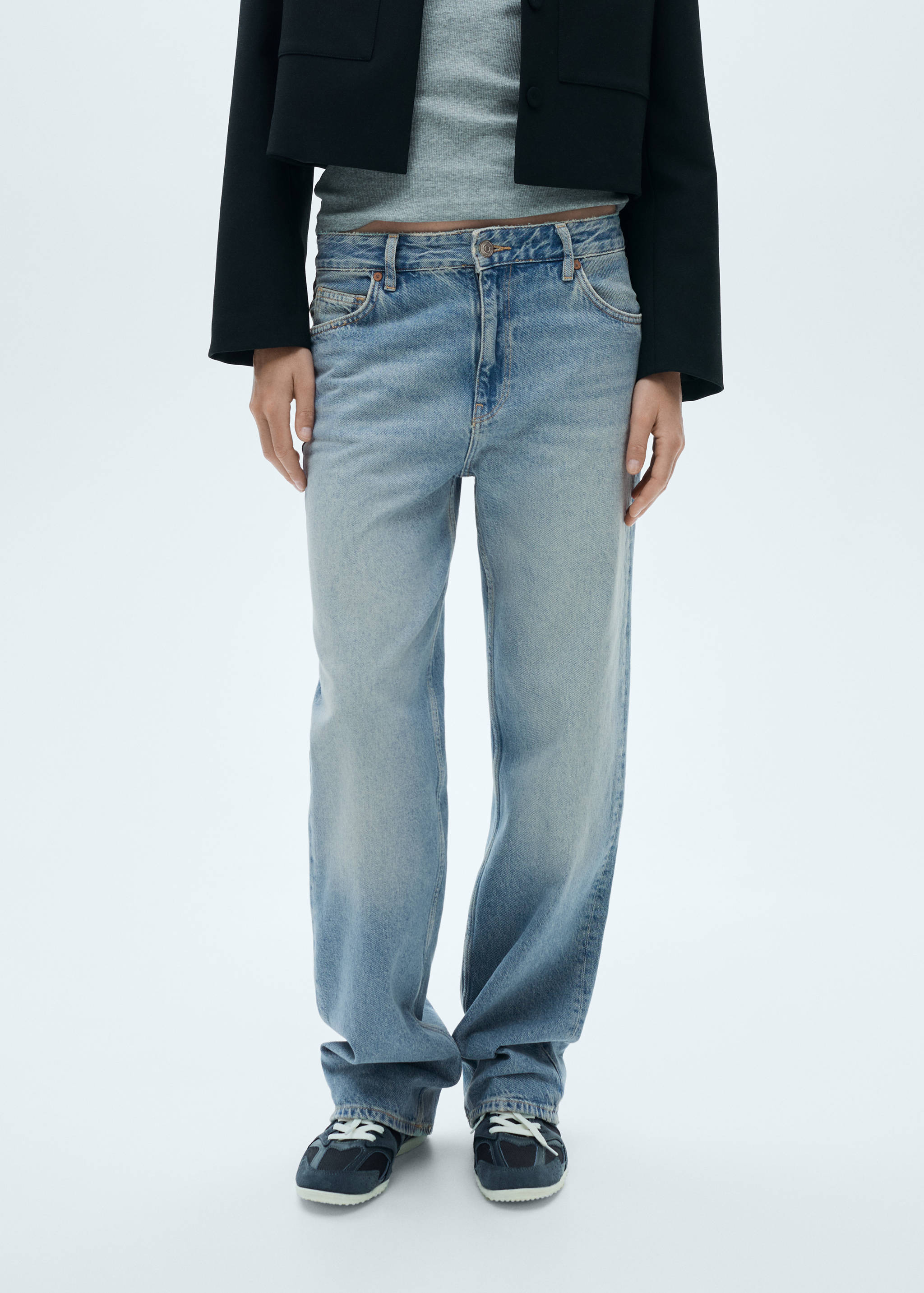 Straight low-waist jeans - Medium plane