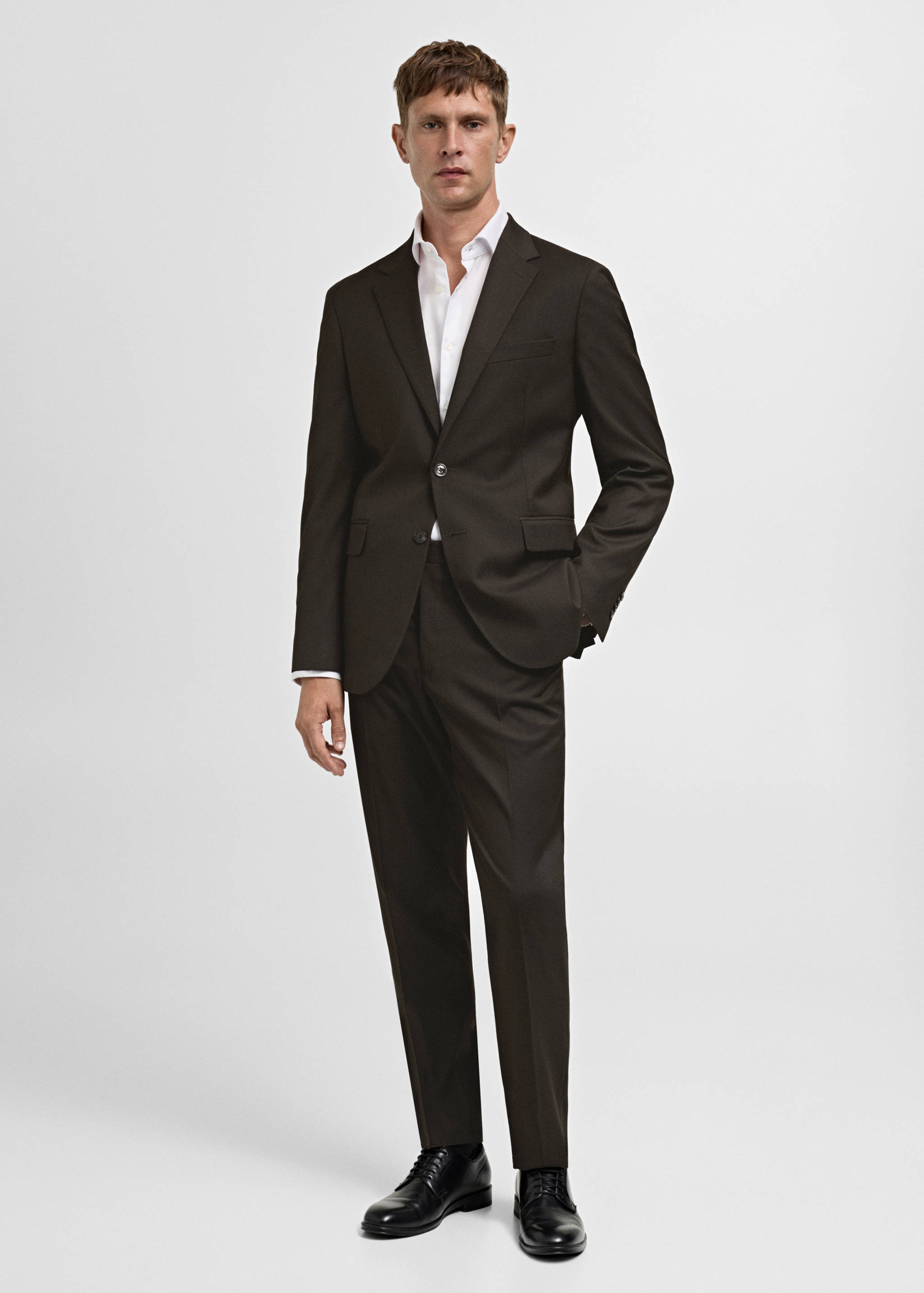 Stretch-fabric slim-fit suit jacket - General plane
