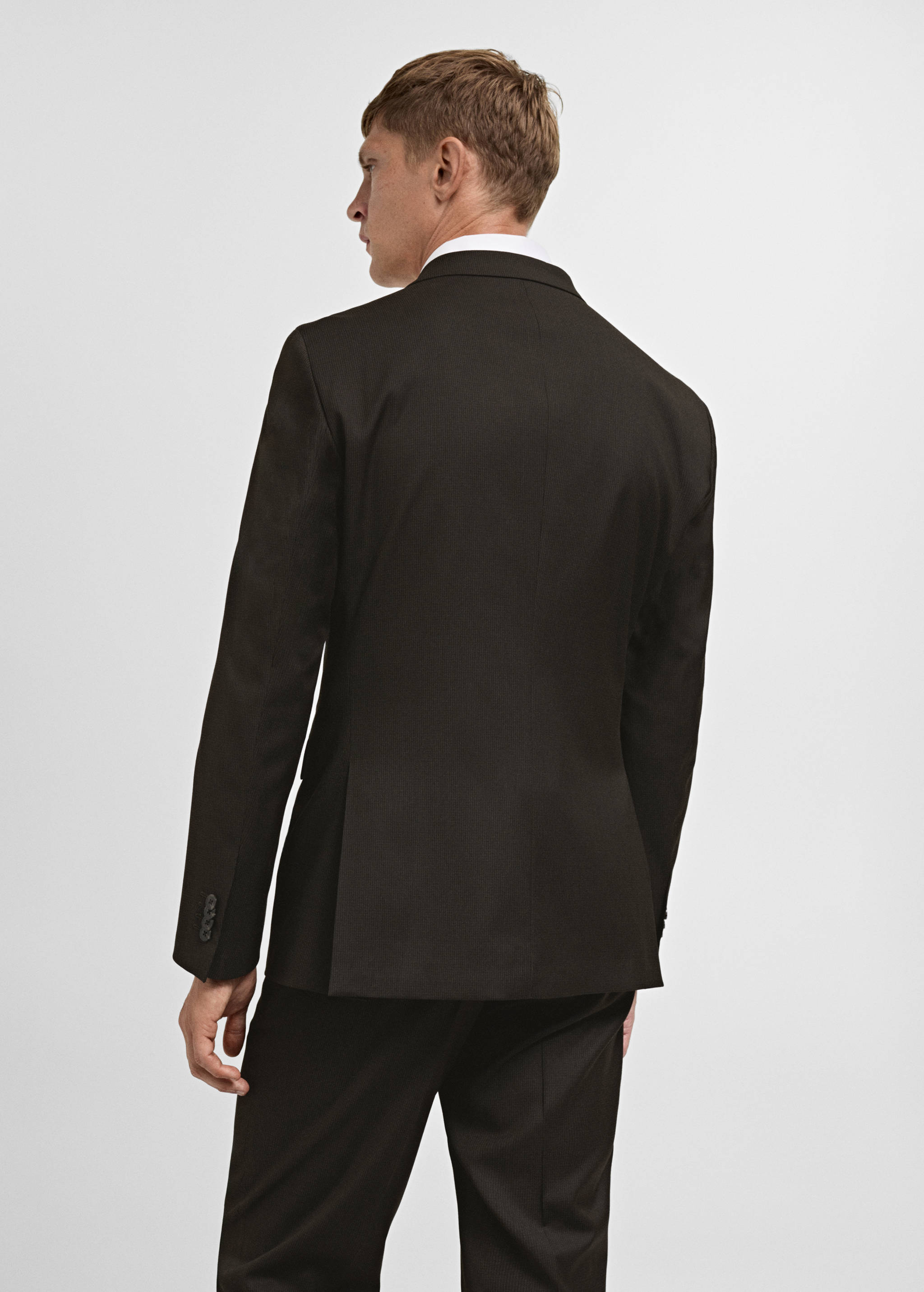 Stretch-fabric slim-fit suit jacket - Reverse of the article