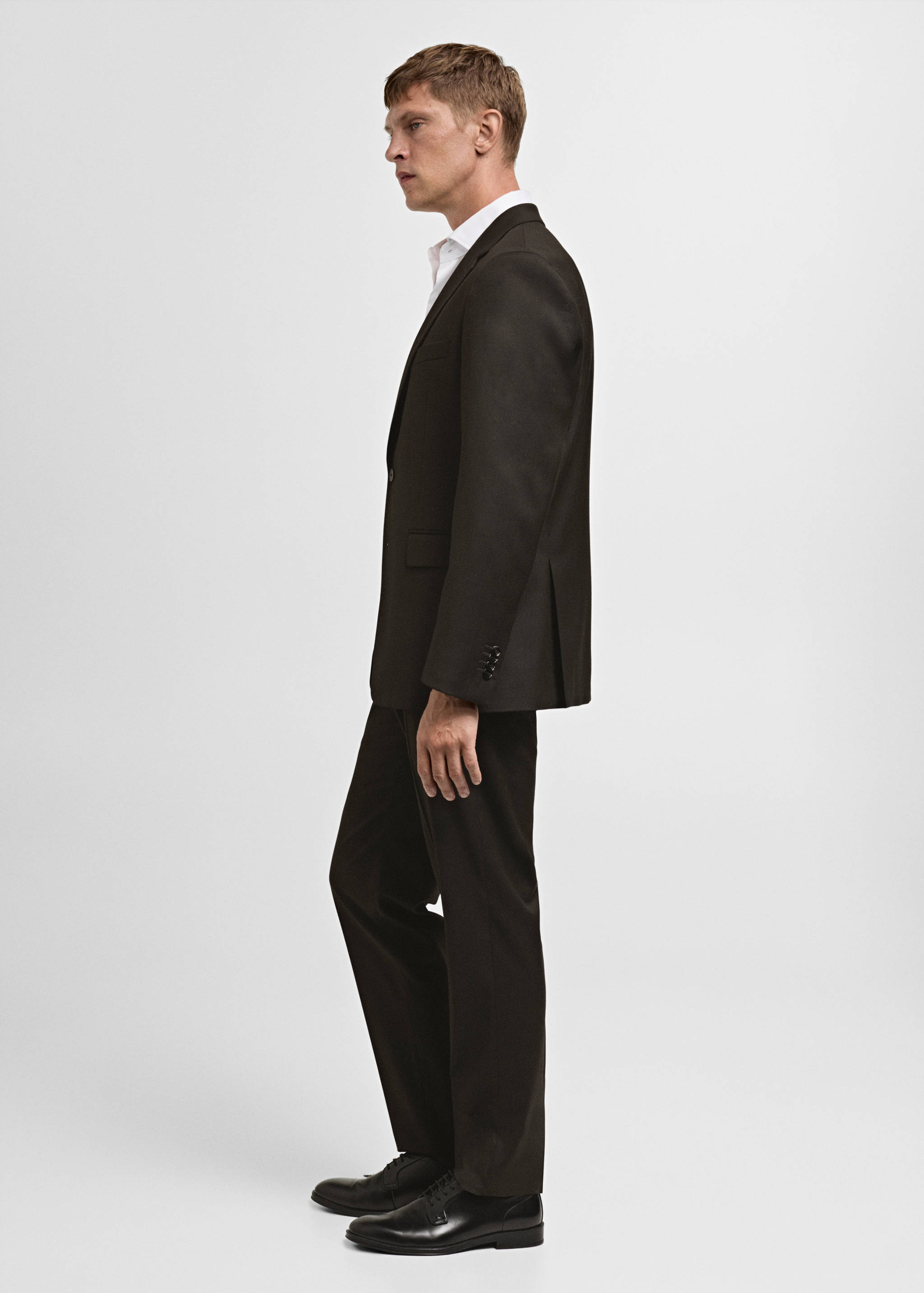 Stretch-fabric slim-fit suit jacket - Details of the article 2