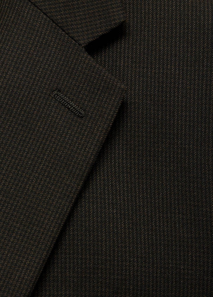 Stretch-fabric slim-fit suit jacket — Brown