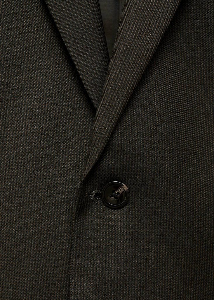Stretch-fabric slim-fit suit jacket — Brown