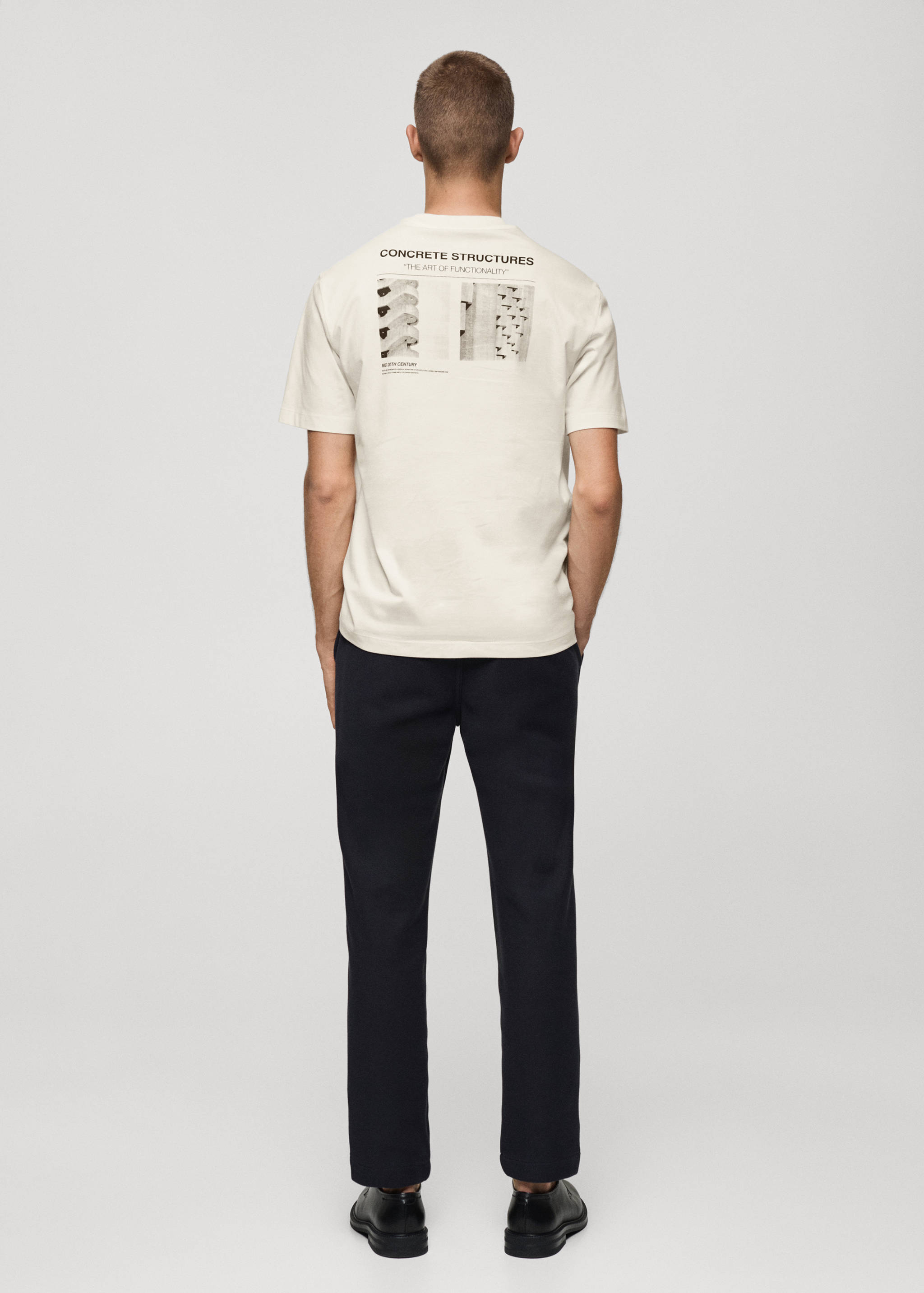 100% cotton t-shirt with printed drawing - Reverse of the article