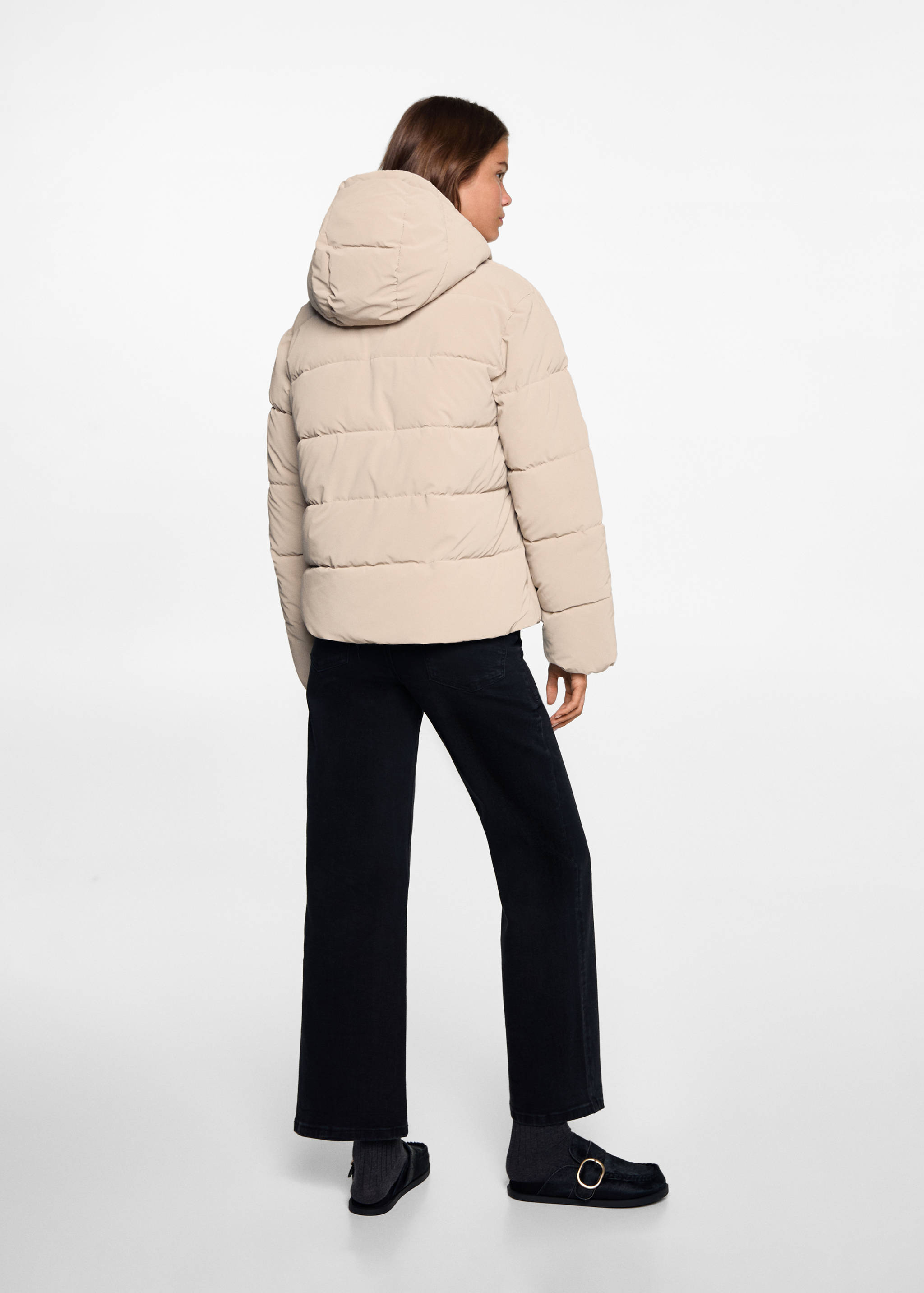 Hood puffer coat - Reverse of the article