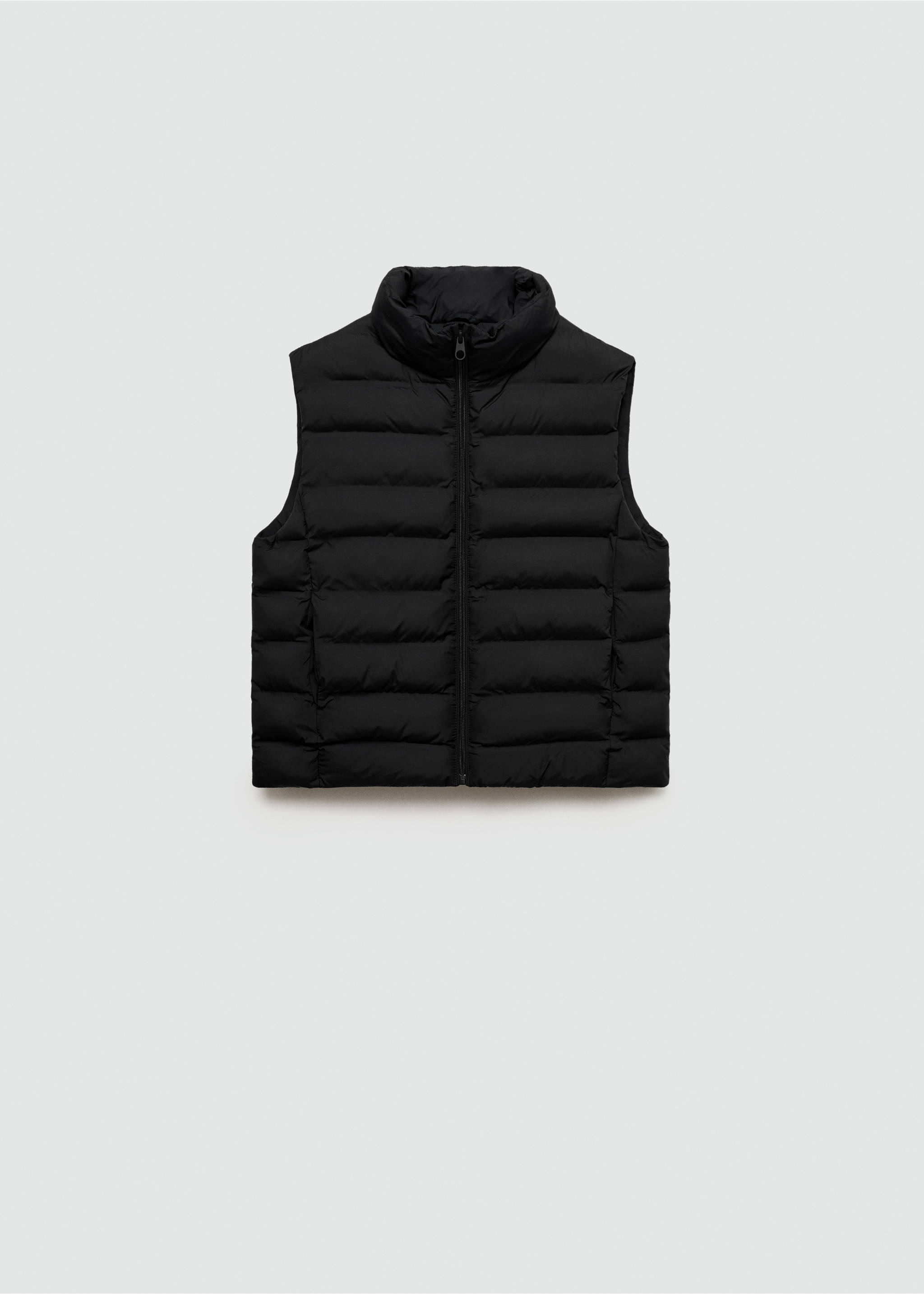 Quilted gilet - Article without model, Black. Ref: 77045631-00.