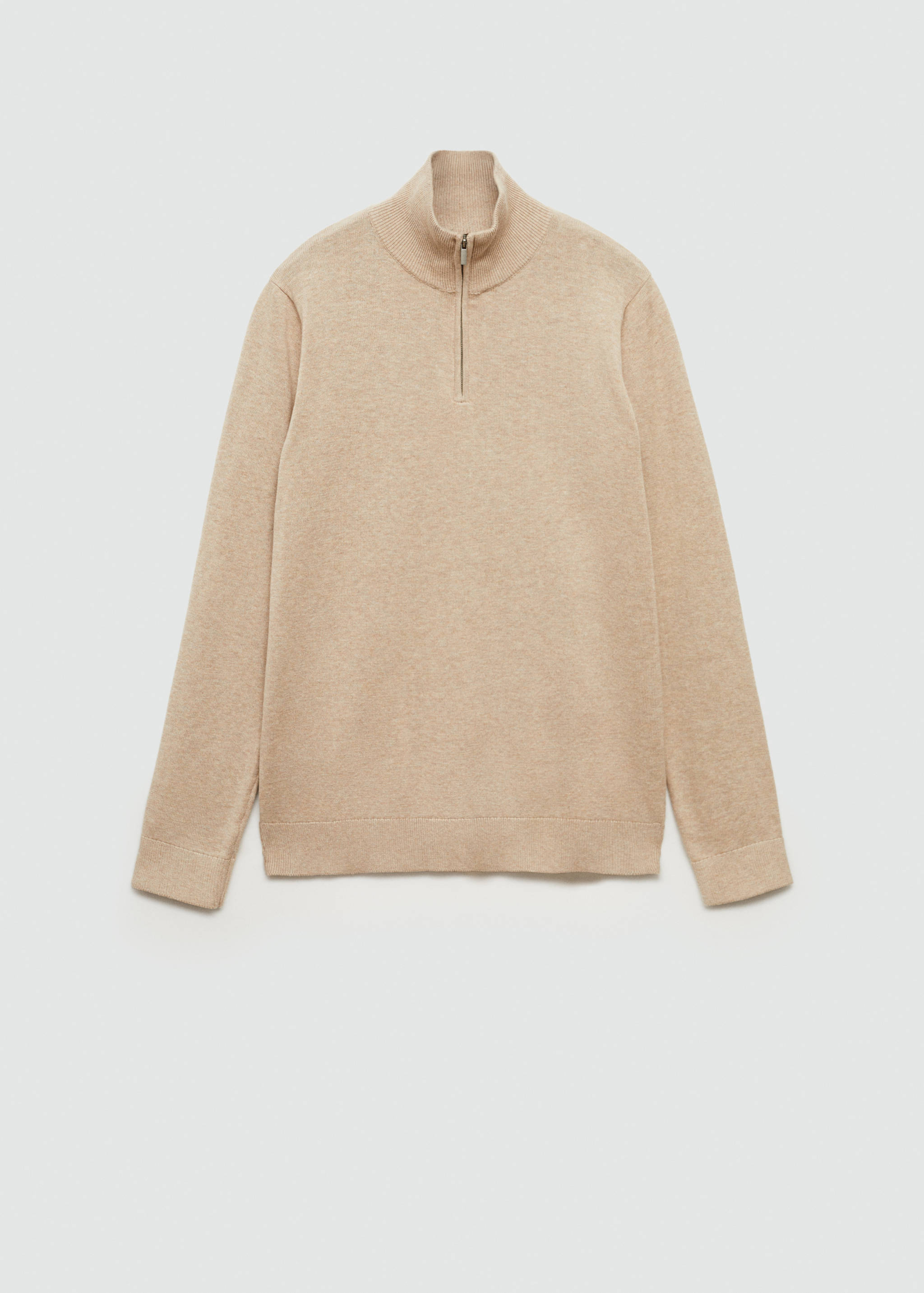 Perkins-neck sweater with zip - Article without model