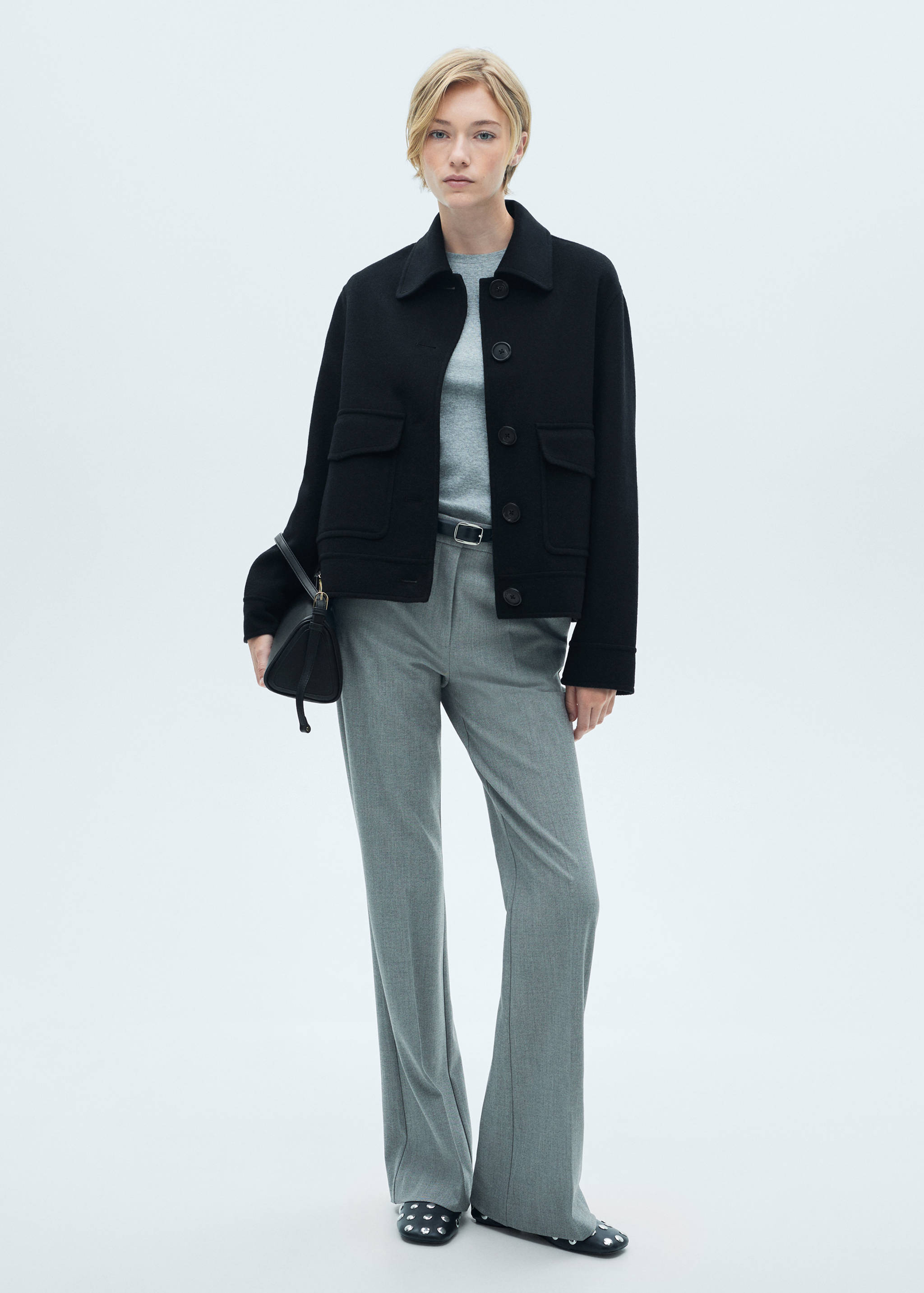 Veste laine à poches - Plan général