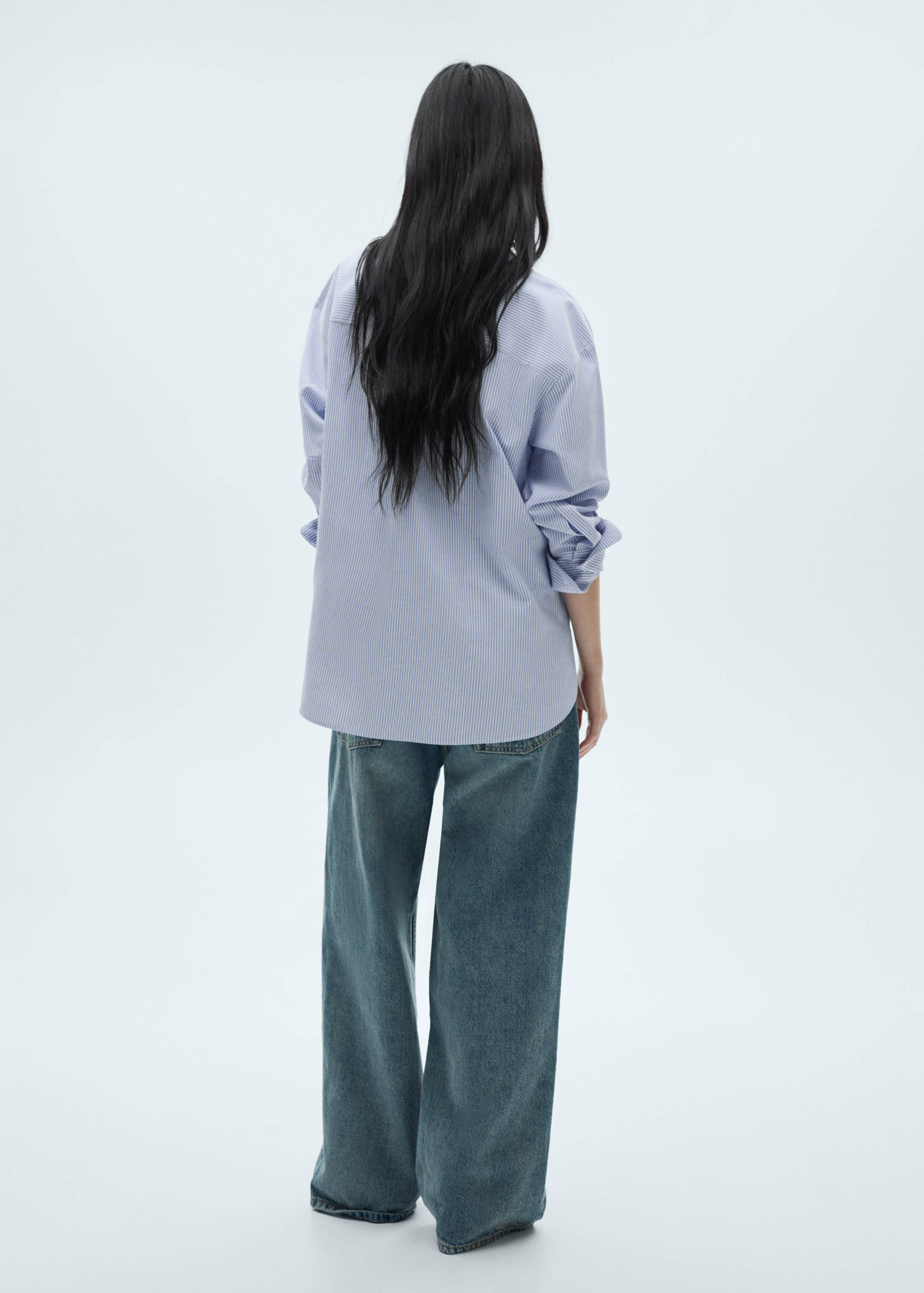 Striped cotton shirt - Reverse of the article