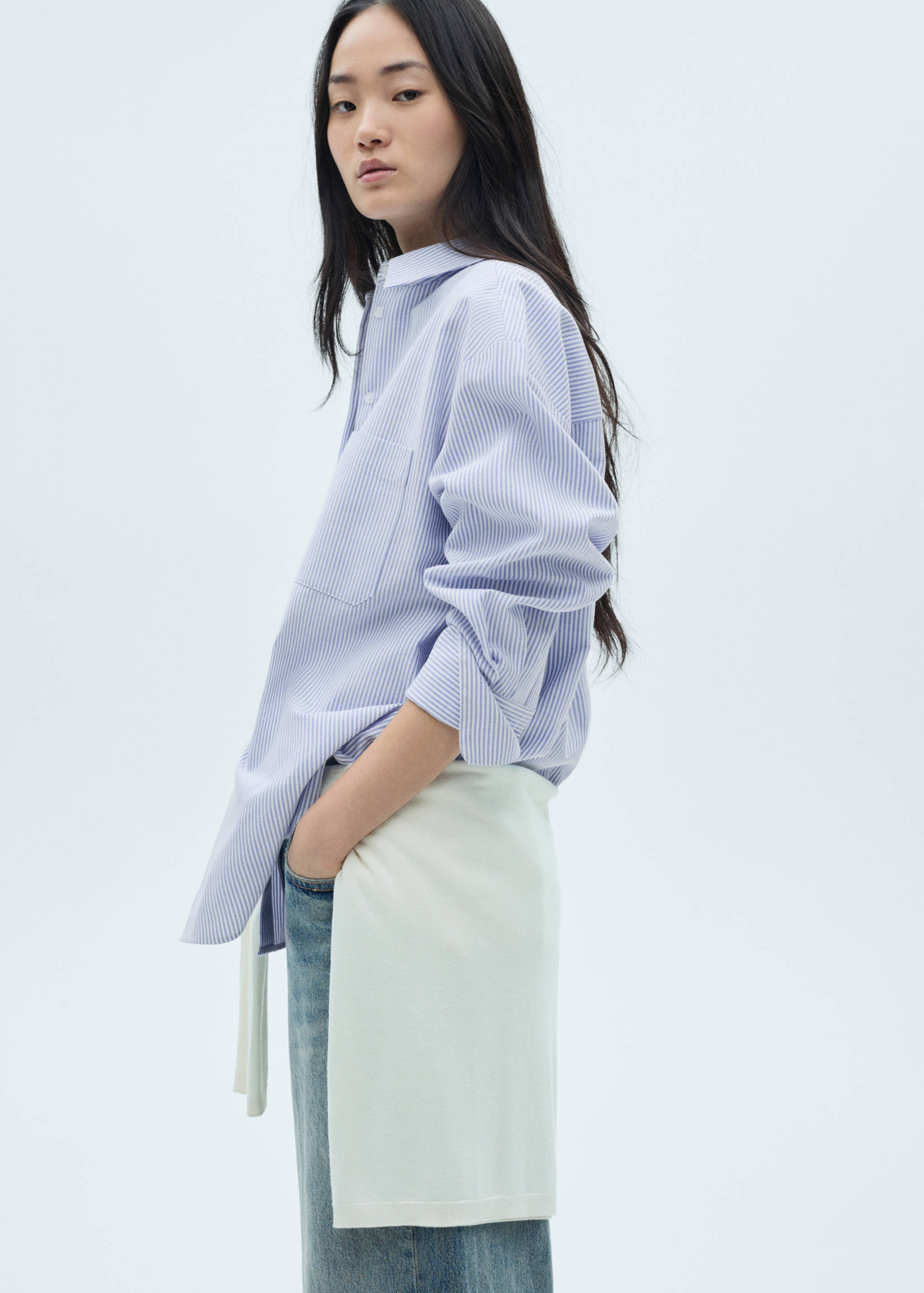 Striped cotton shirt - Details of the article 1