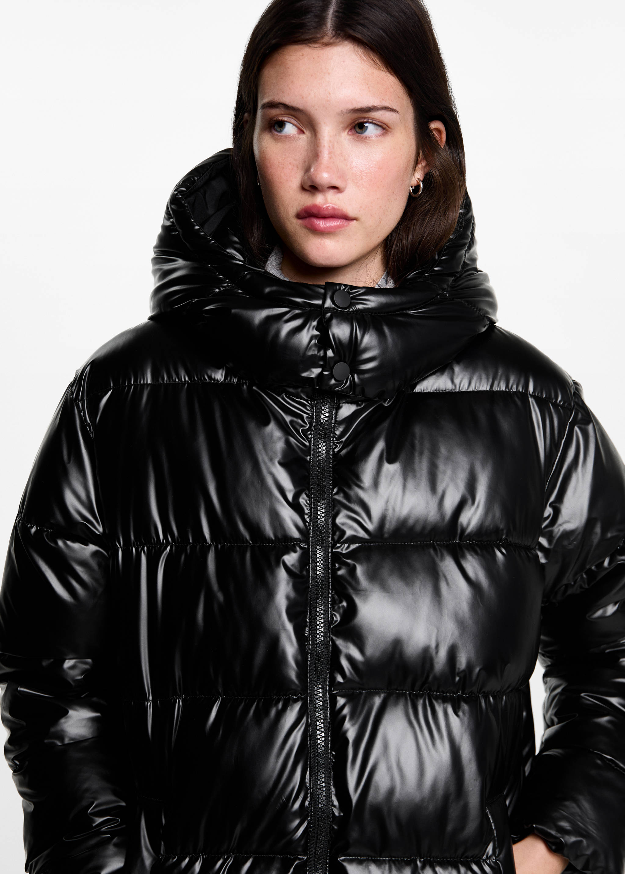 Quilted long coat - Details of the article 1