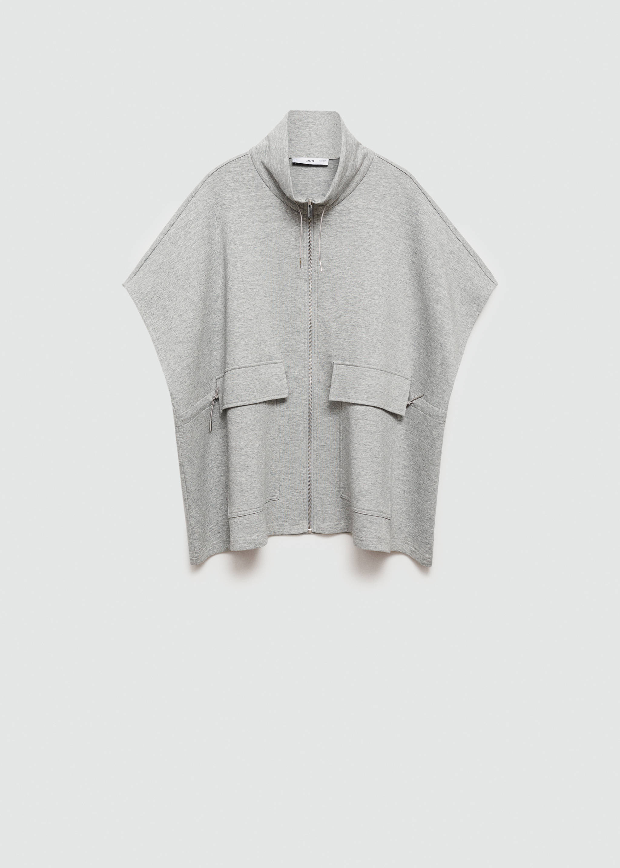 Chaqueta poncho bolsillos solapa - Artículo sin modelo