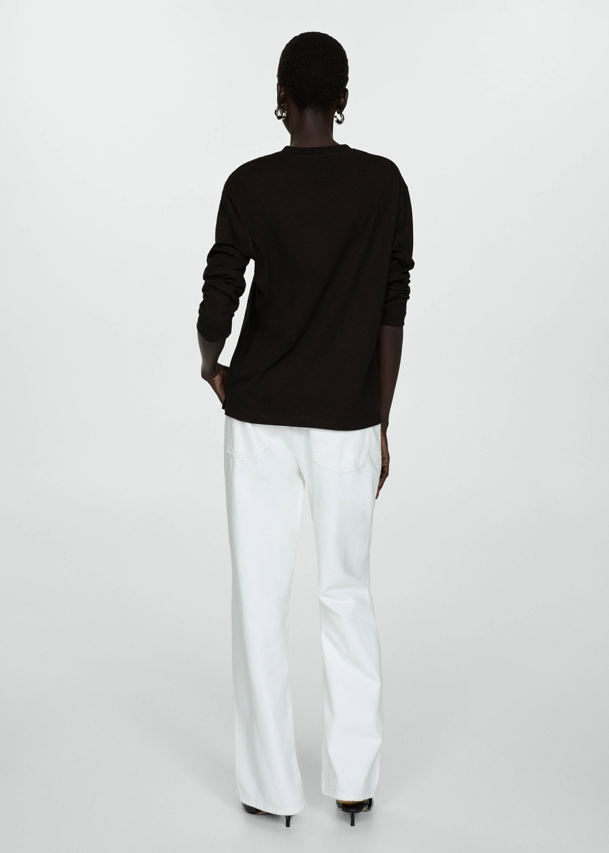 T-shirt coton manches longues - Verso de l’article