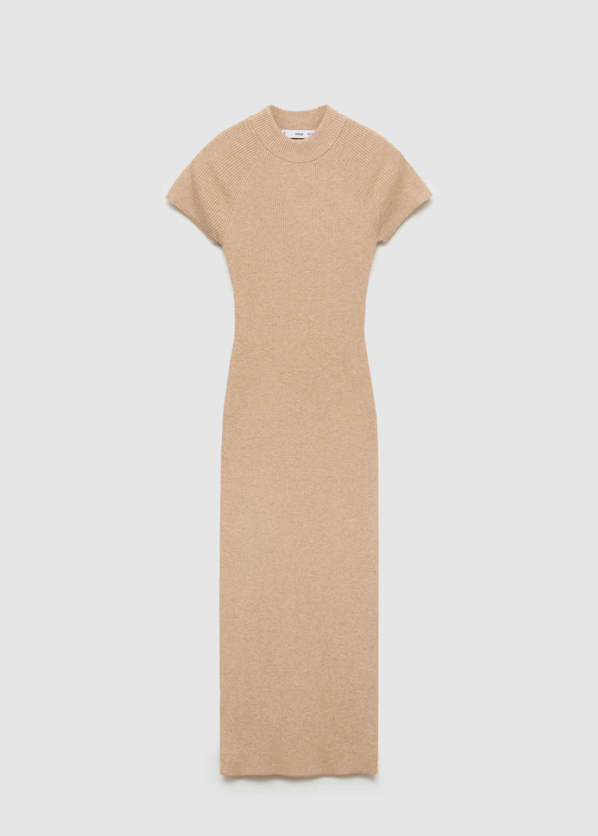 Robe maille côtelée col montant - Article sans modèle