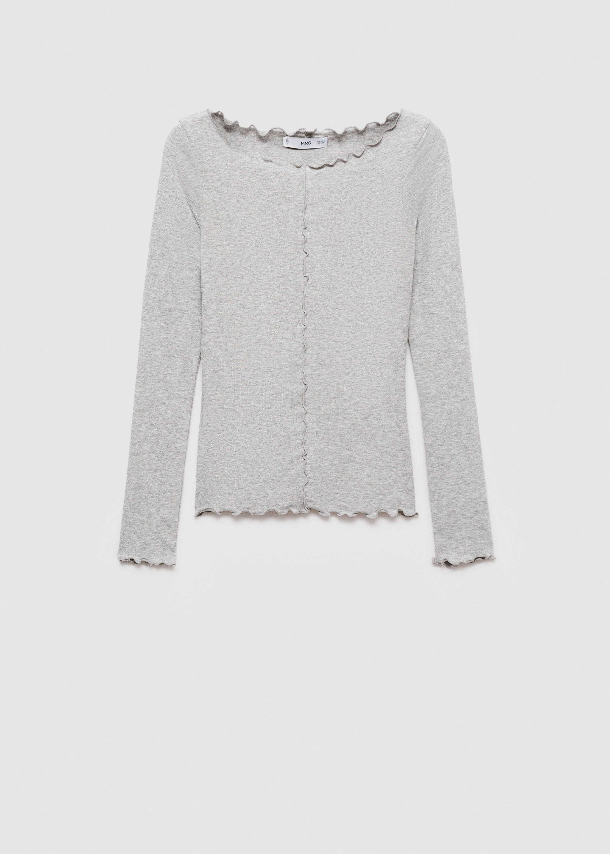 Ribbed long-sleeved t-shirt - Article without model