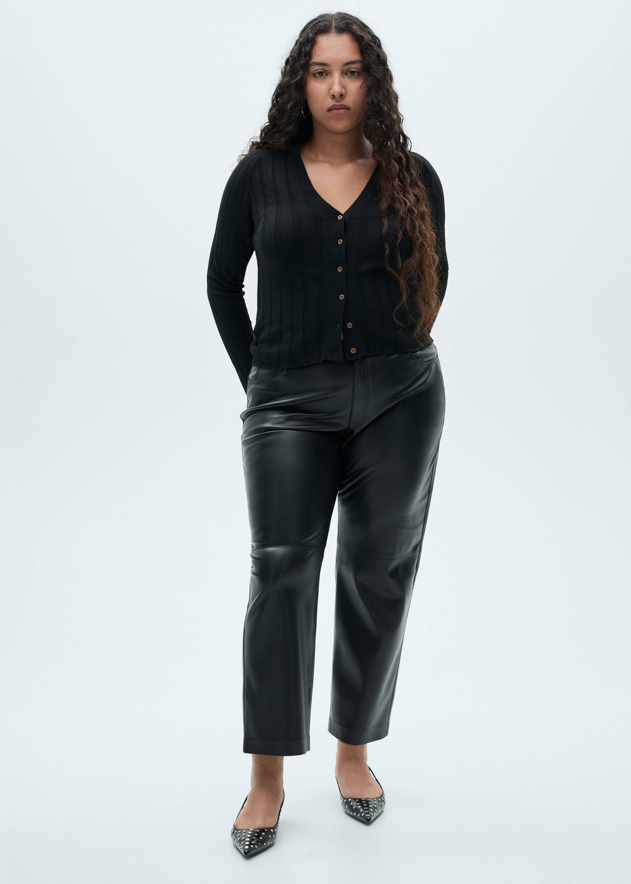 Pantalon droit cuir synthétique - Détail de l'article 3