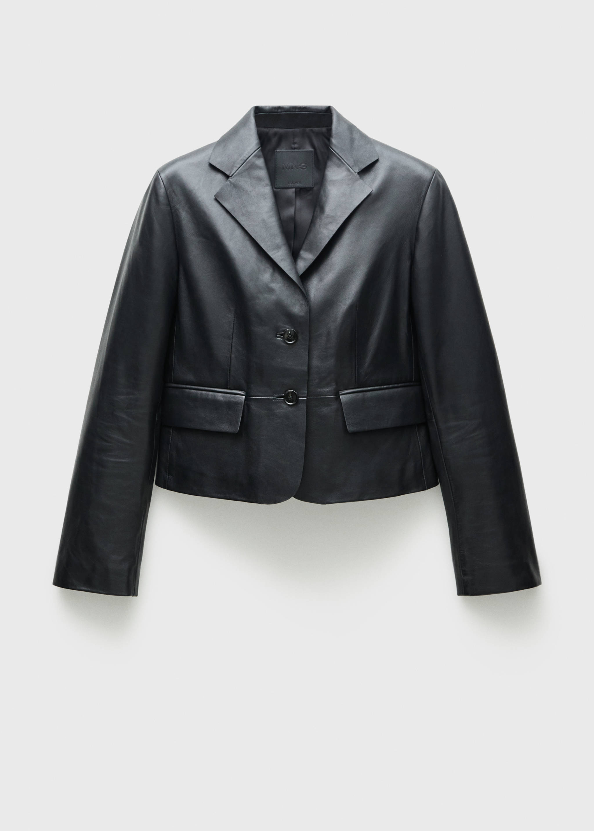 Cropped leather jacket - Article without model