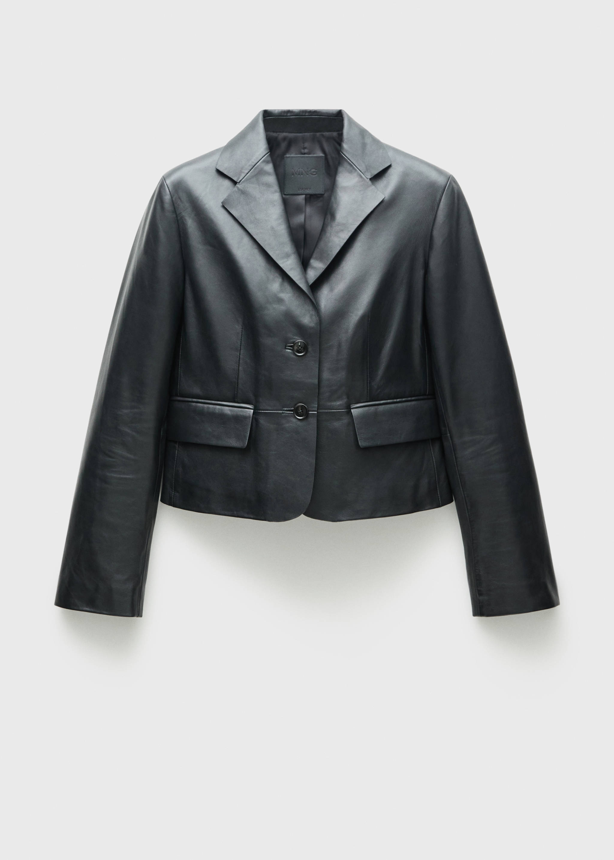 Cropped leather jacket - Article without model