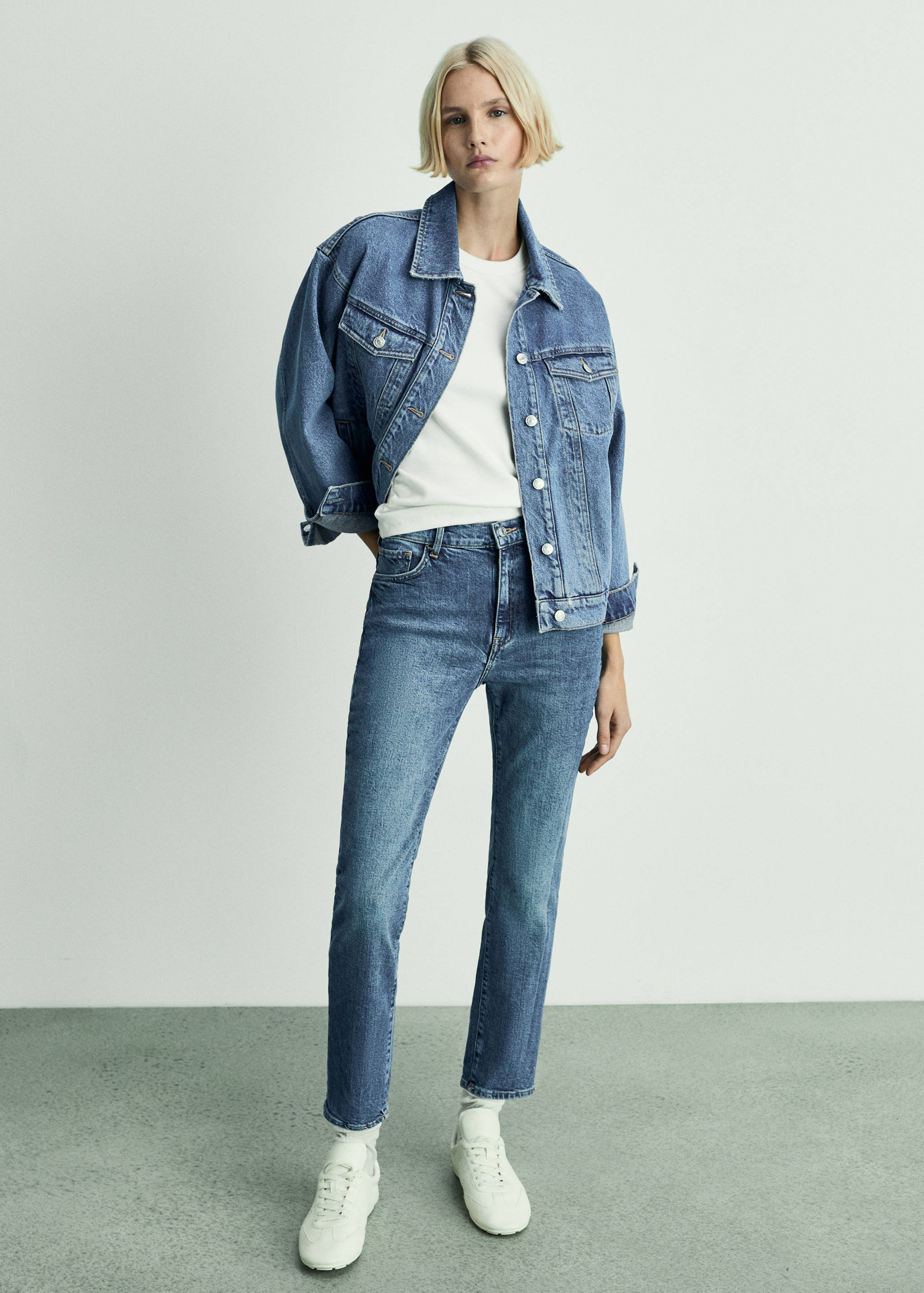 Claudia slim-fit cropped jeans - General plane