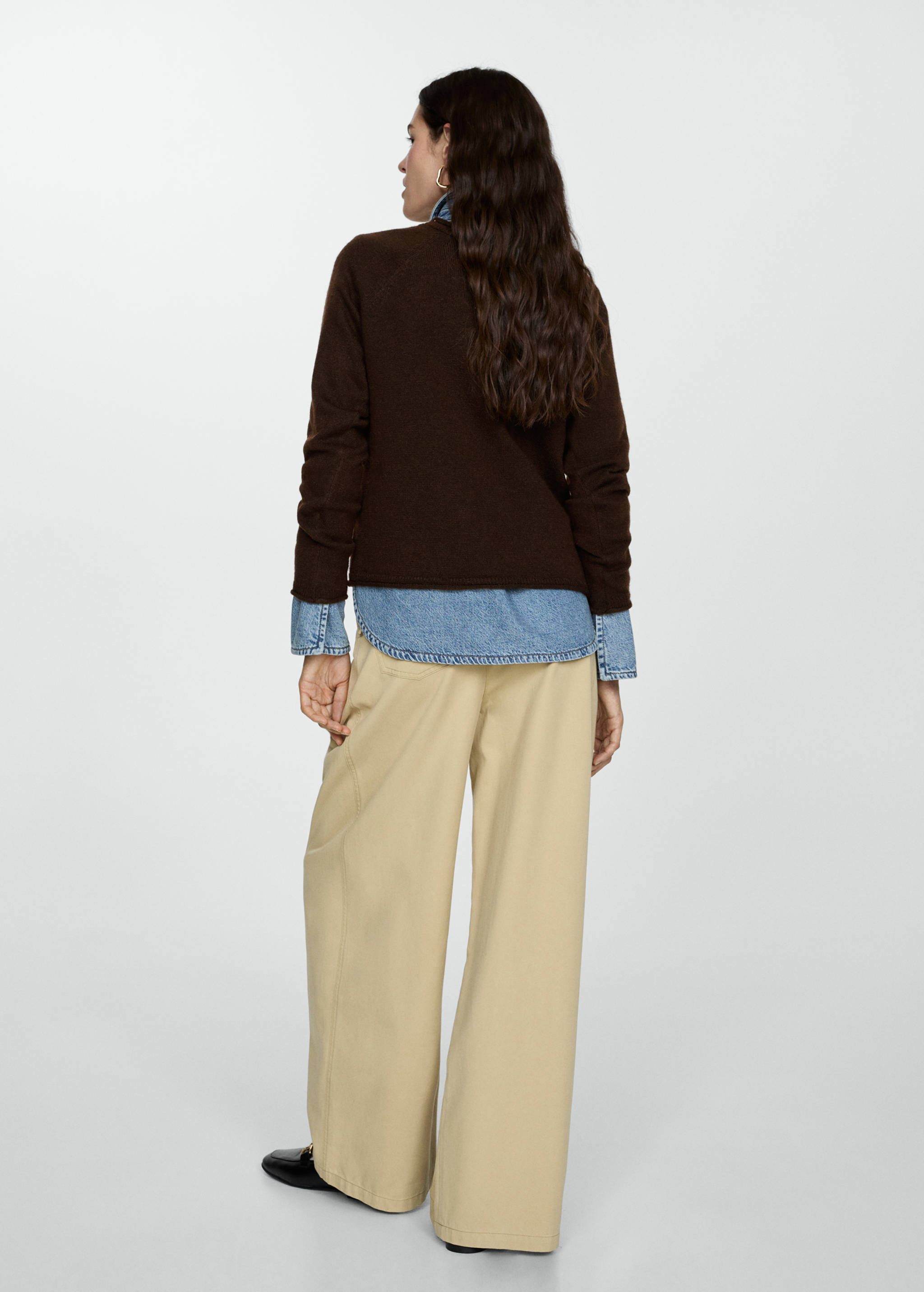 Fine-knit wool-blend sweater - Reverse of the article