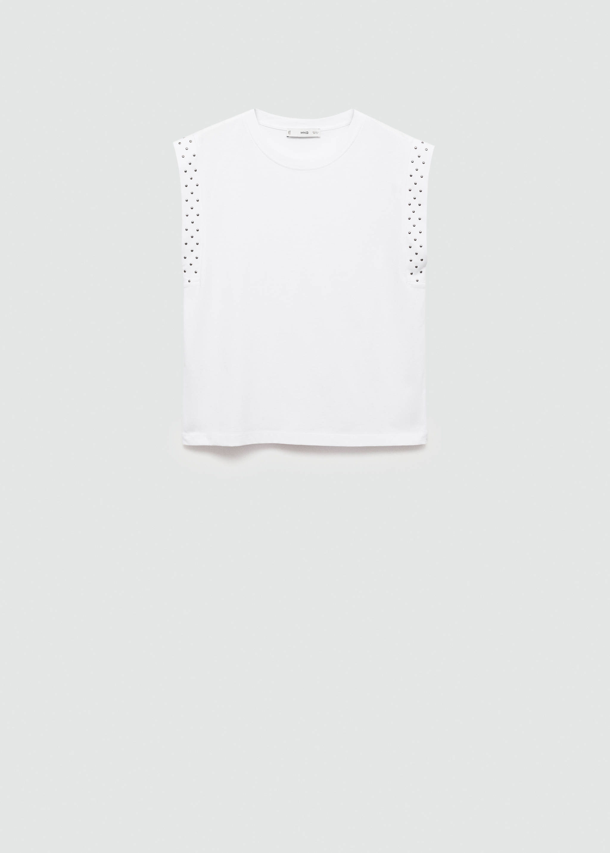 Studded sleeveless T-shirt - Article without model