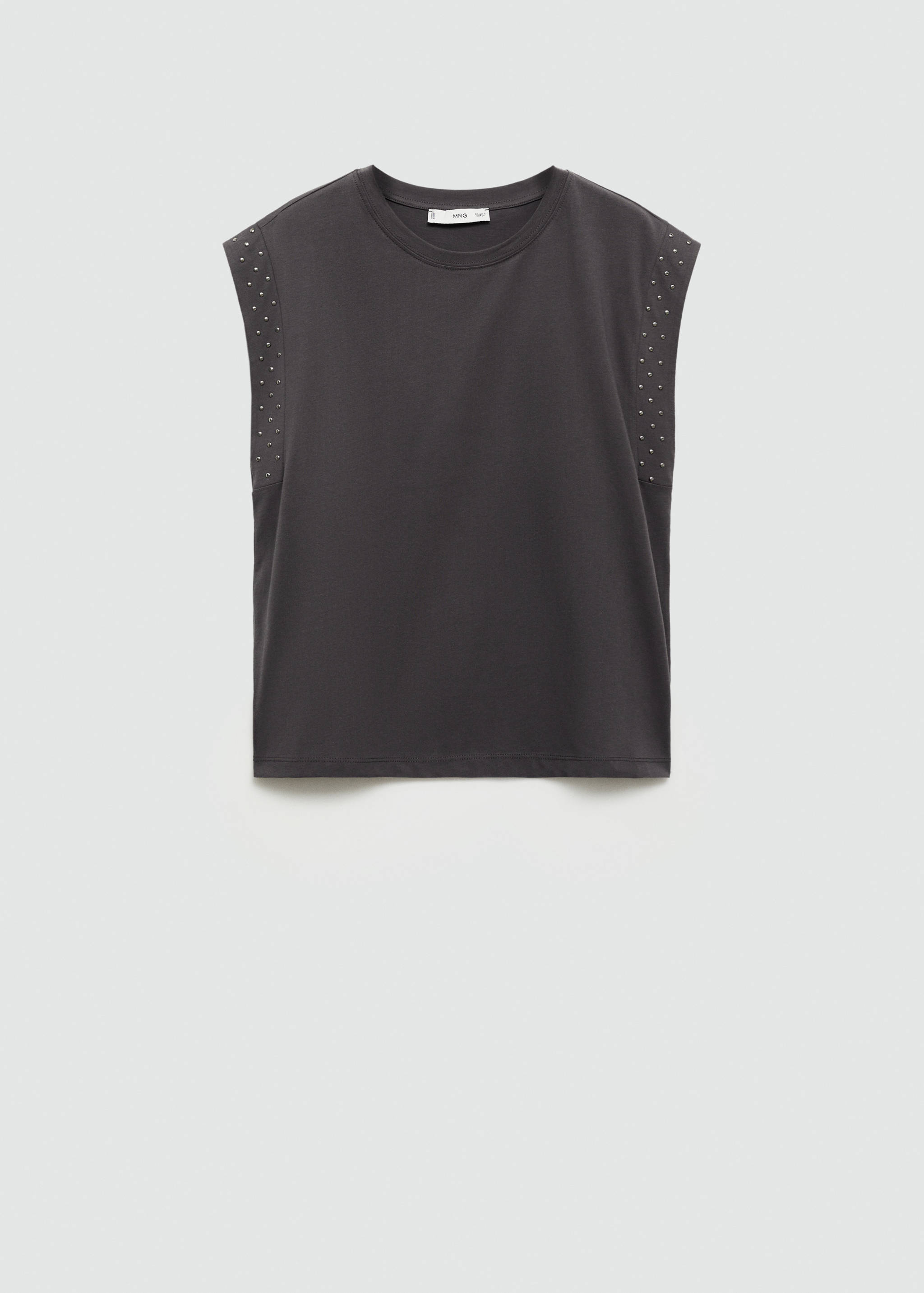 Studded sleeveless T-shirt - Article without model