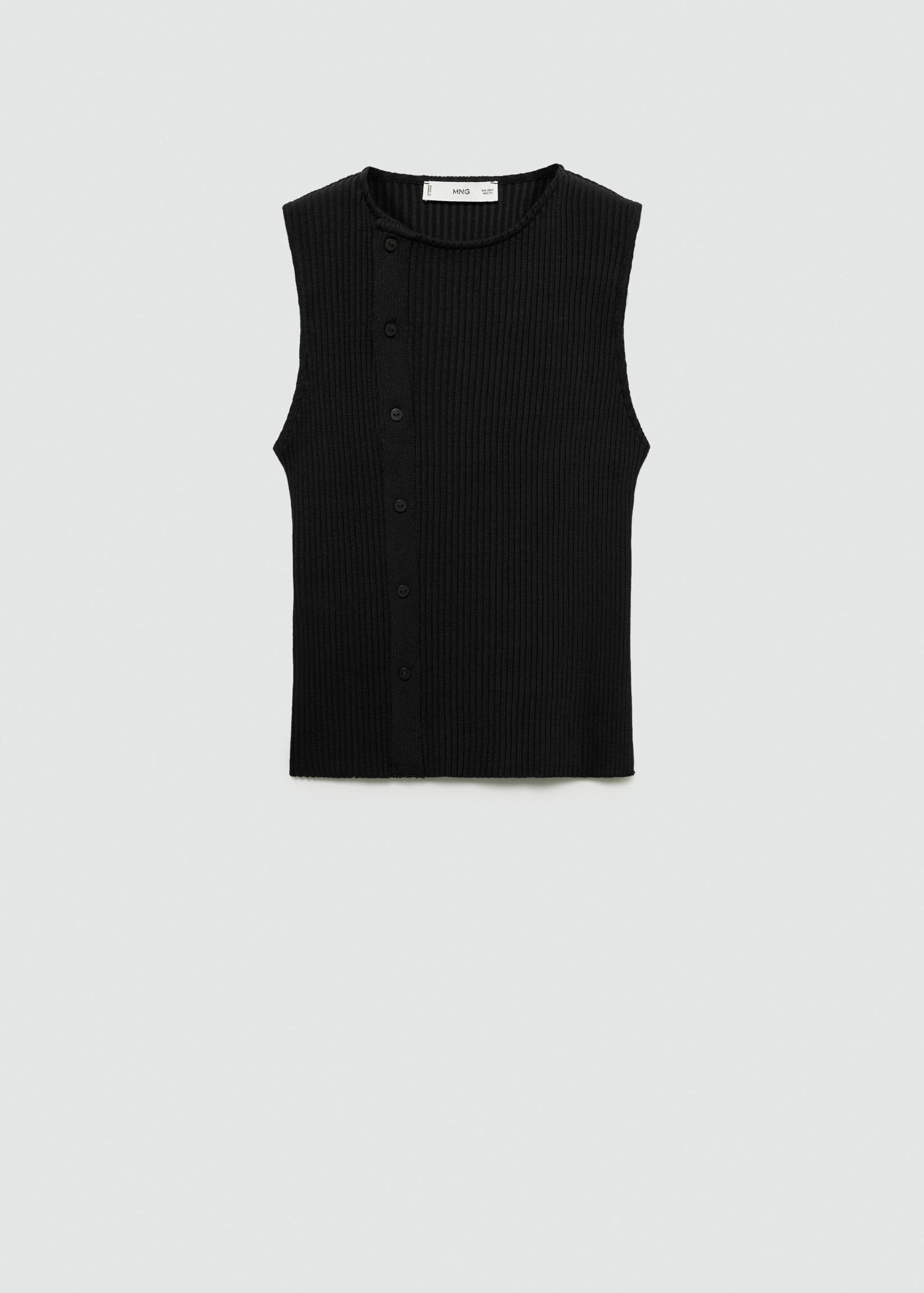 Knitted top with side buttons - Article without model