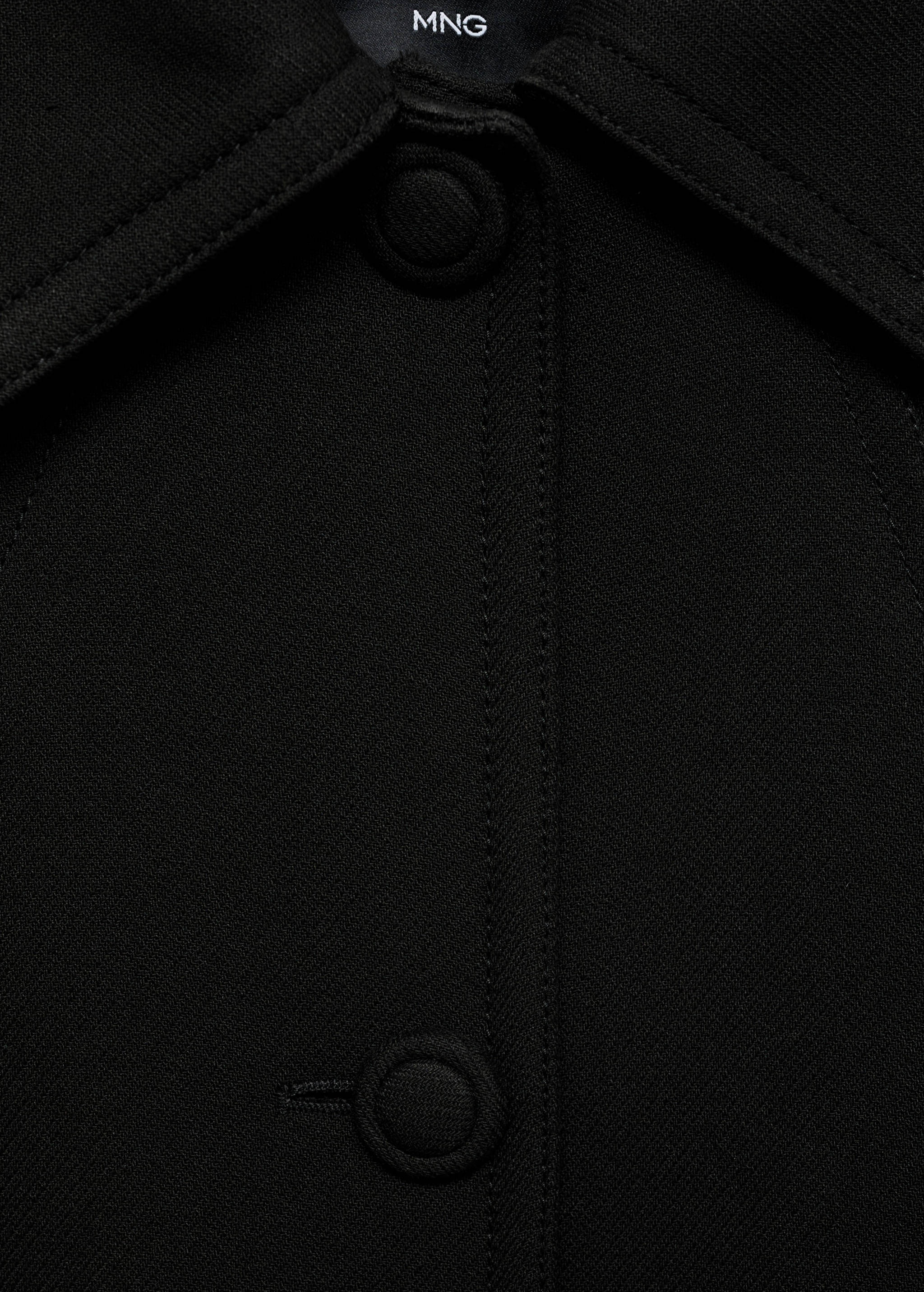 Straight-fit coat with buttons - Details of the article 8