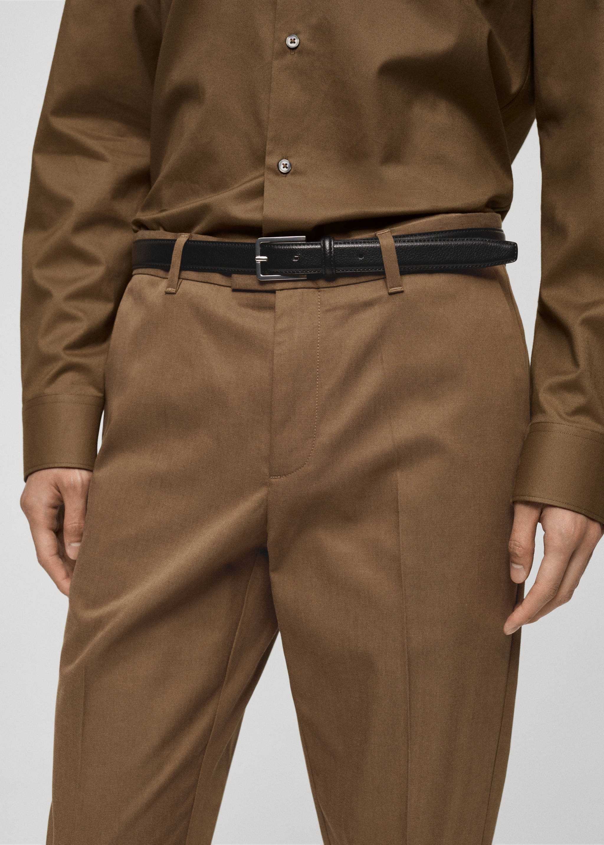 Regular-fit cotton trousers - Details of the article 1