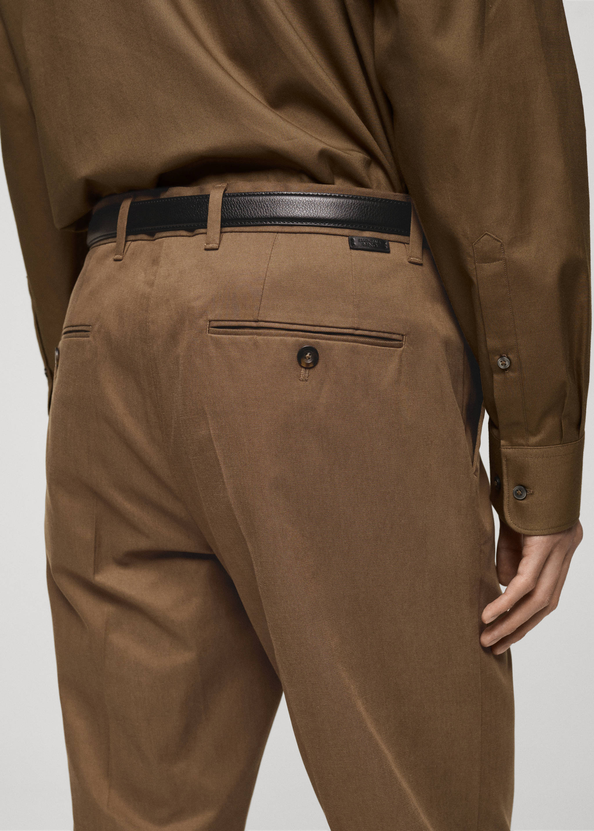 Regular kesim pamuklu pantolon - Ürün detayı 2