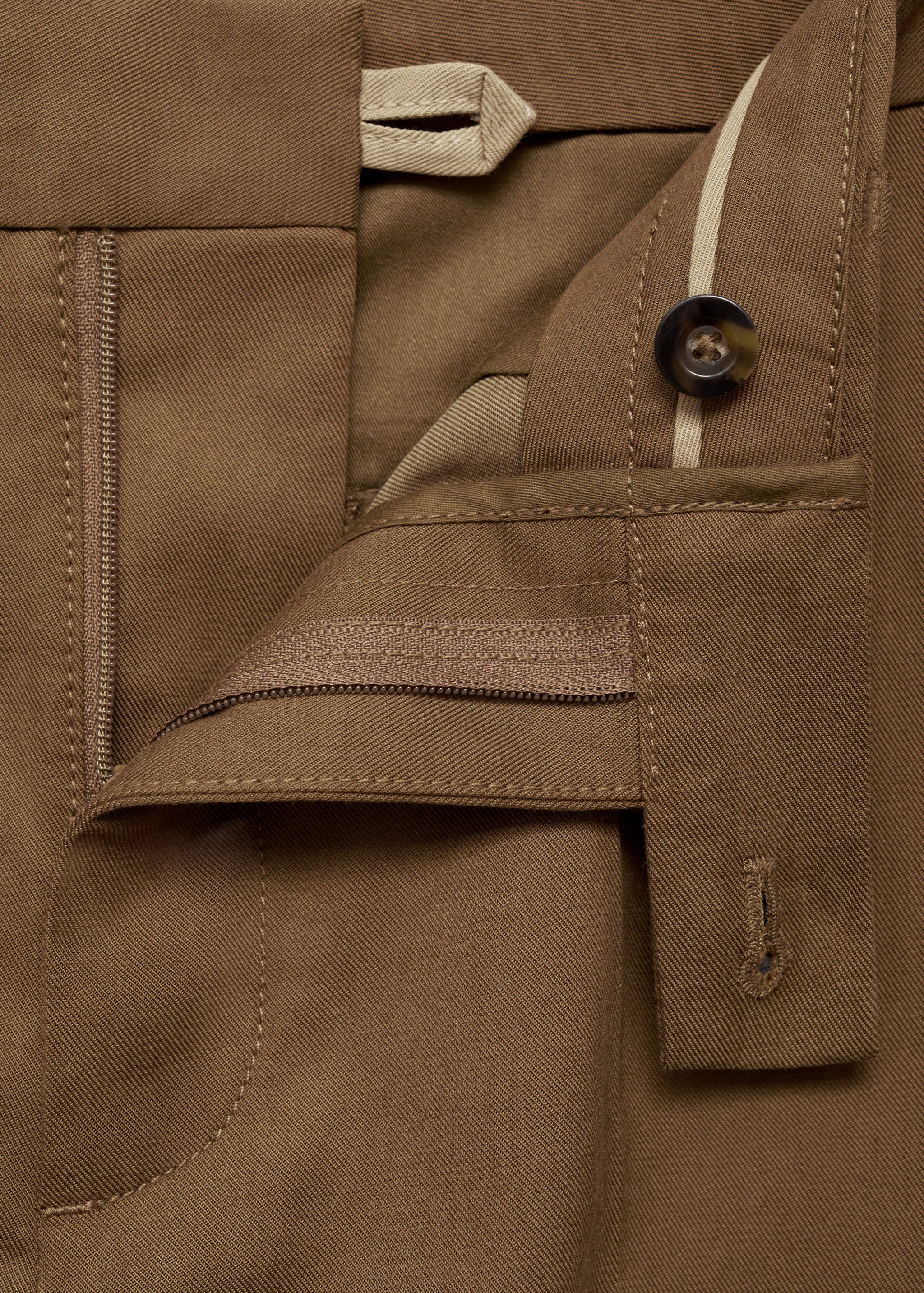 Regular kesim pamuklu pantolon - Ürün detayı 8