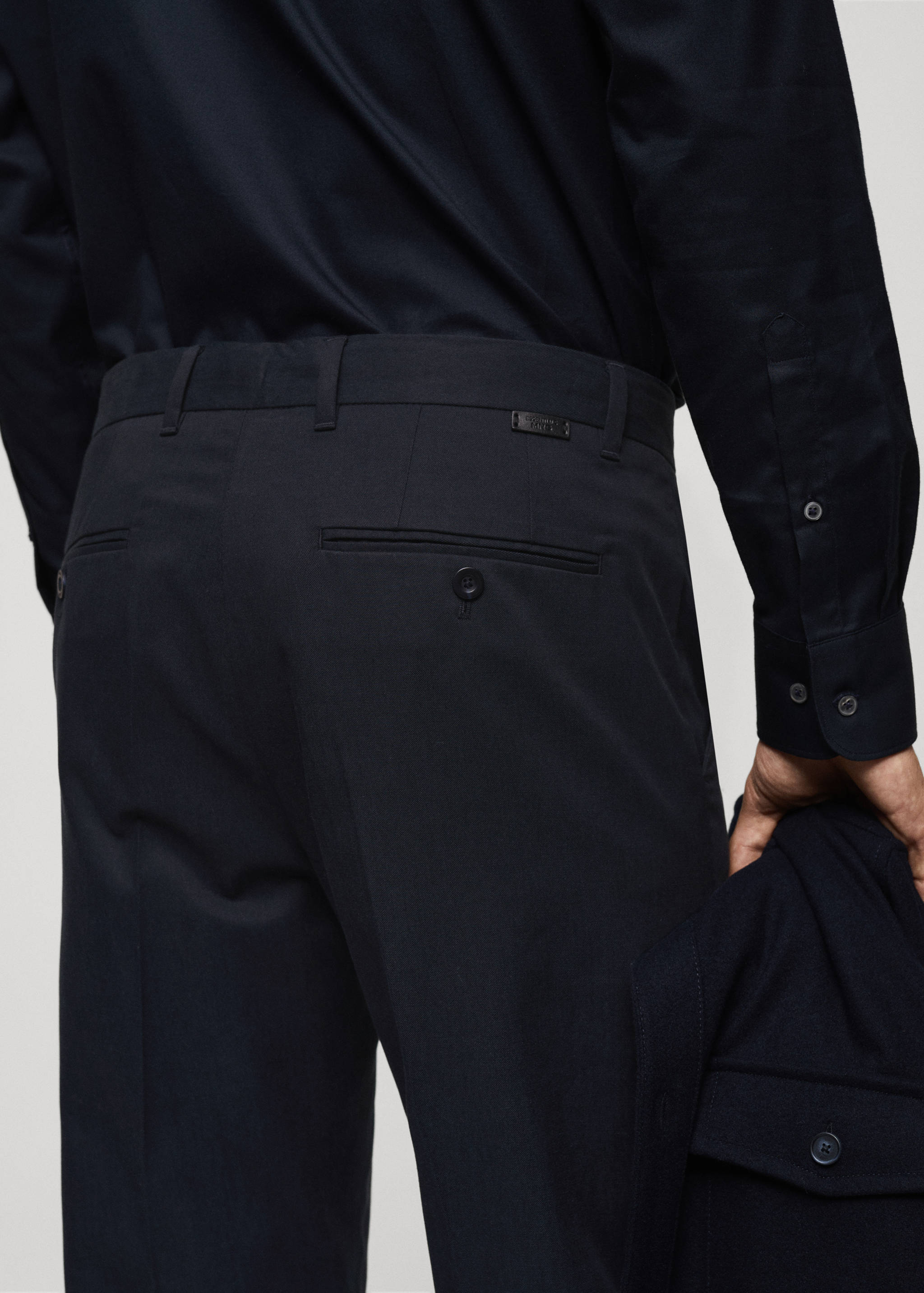 Regular kesim pamuklu pantolon - Ürün detayı 2