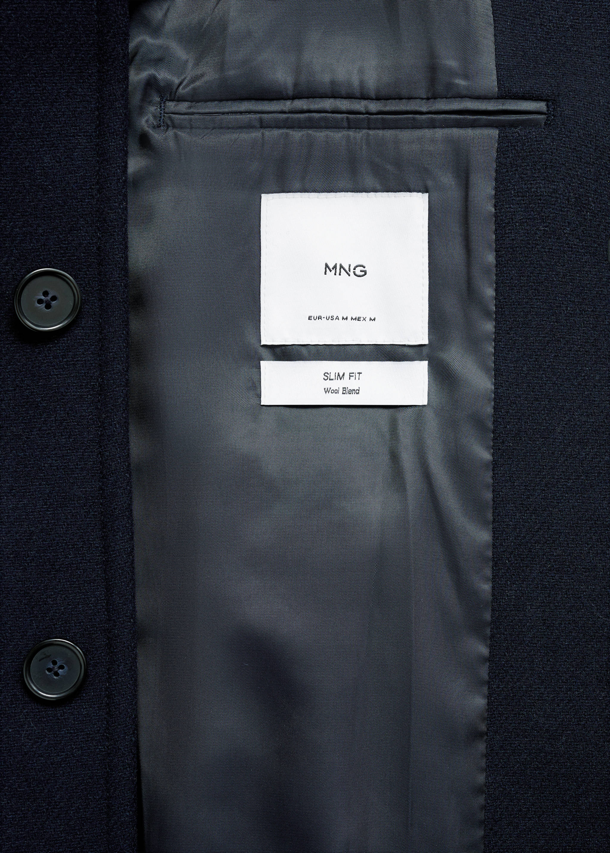 Sobretudo de lã com gola alta - Pormenor do artigo 0