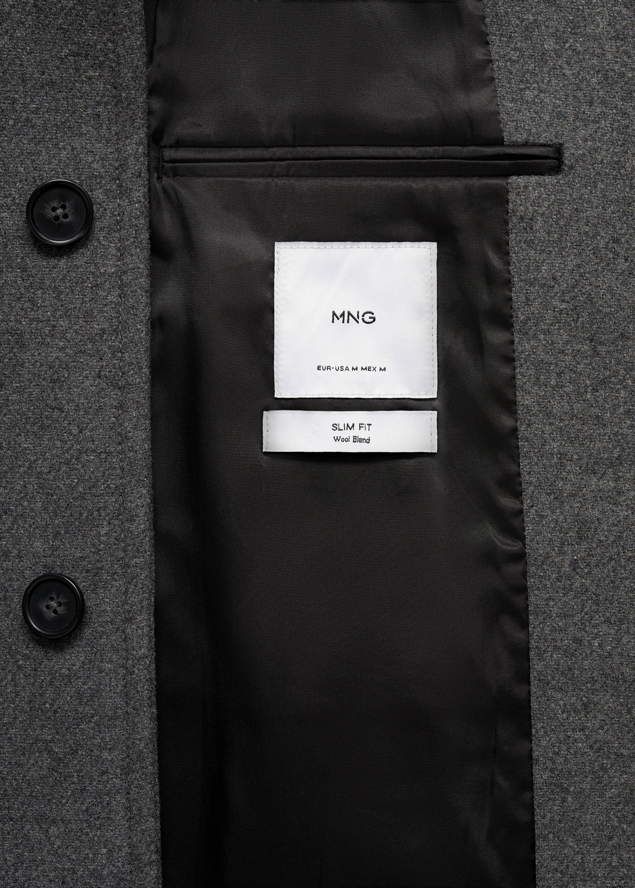 Sobretudo de lã com gola alta - Pormenor do artigo 0