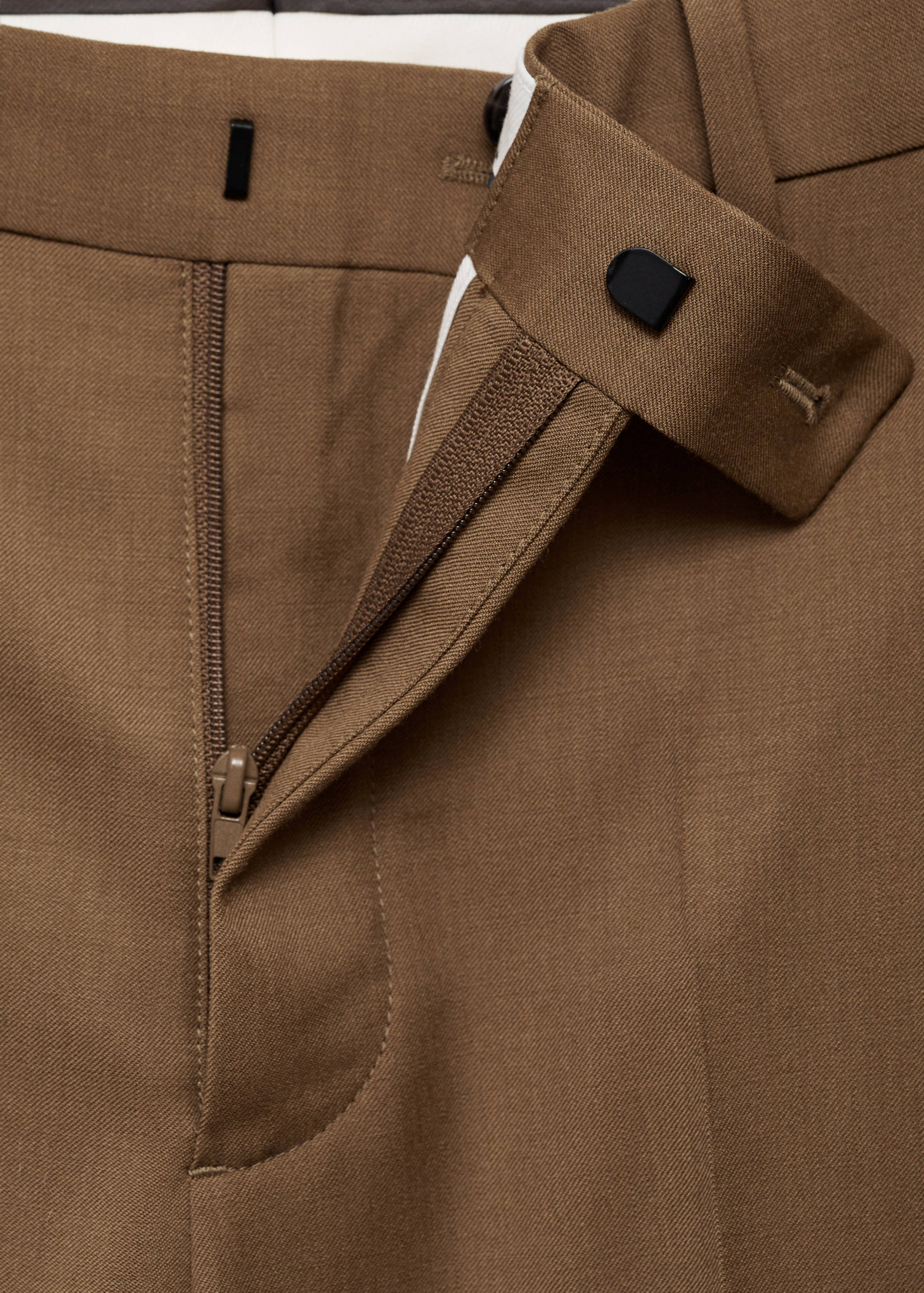 100% virgin wool slim-fit suit trousers - Details of the article 8
