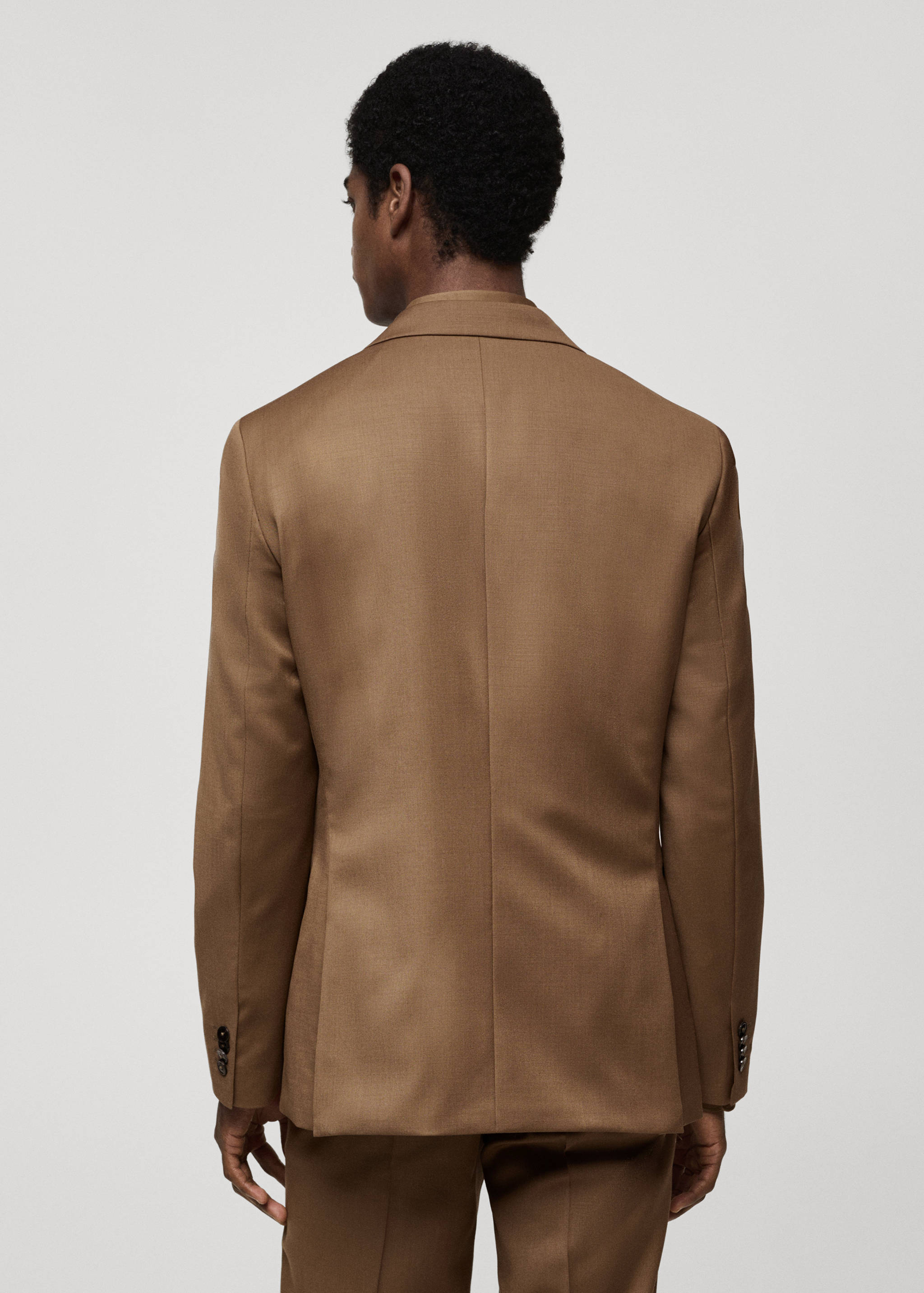 100% virgin wool slim-fit suit jacket - Reverse of the article