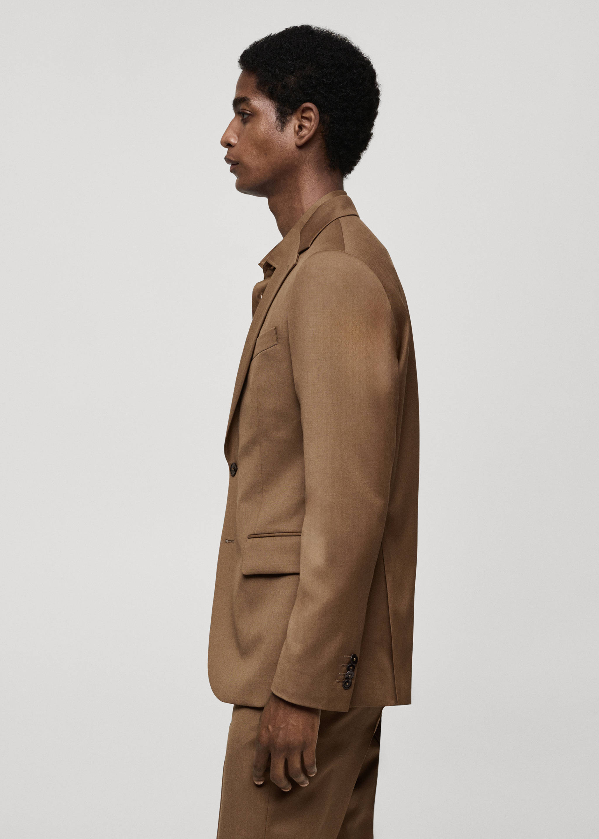 100% virgin wool slim-fit suit jacket - Details of the article 2