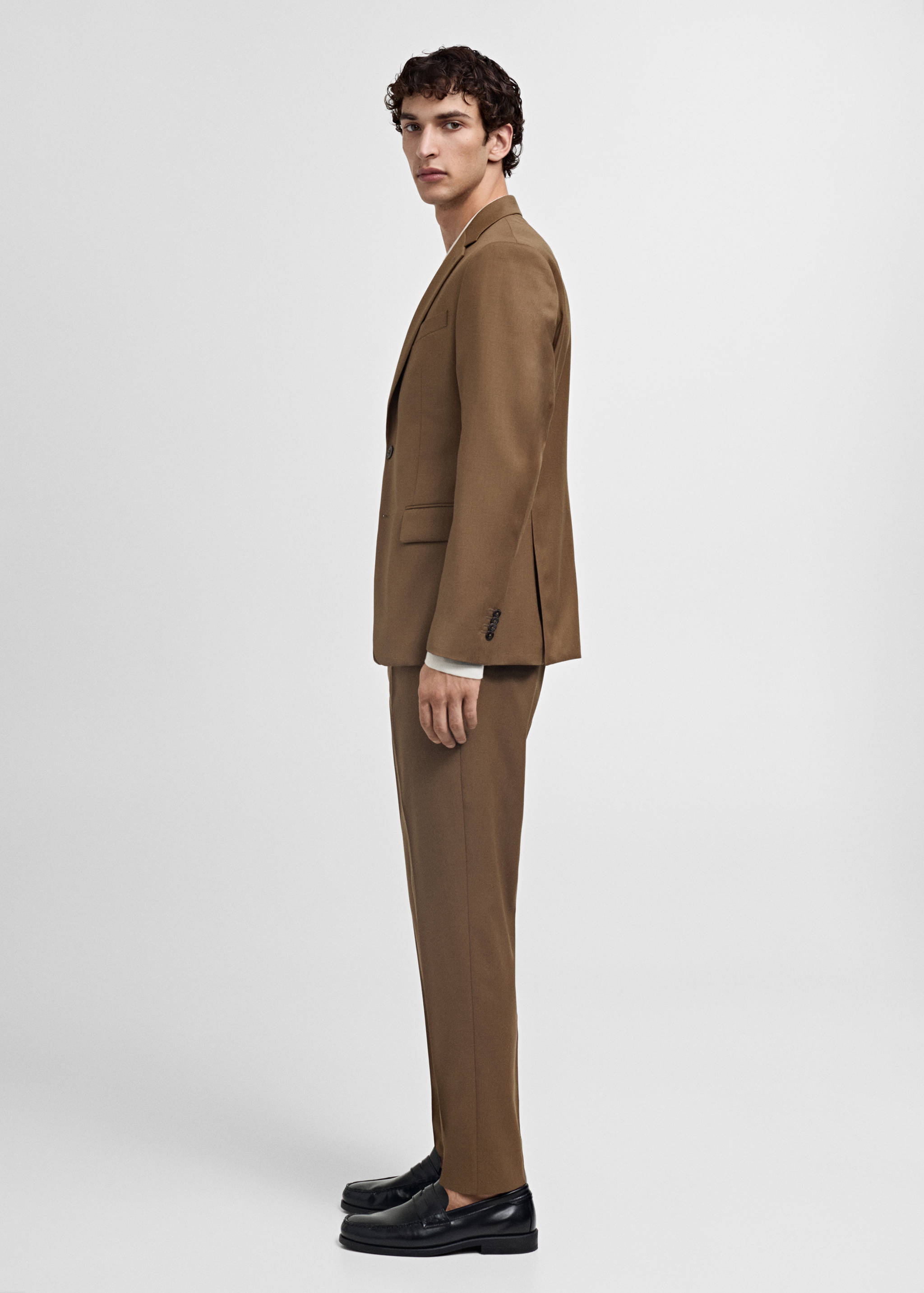 100% virgin wool slim-fit suit jacket - Details of the article 2