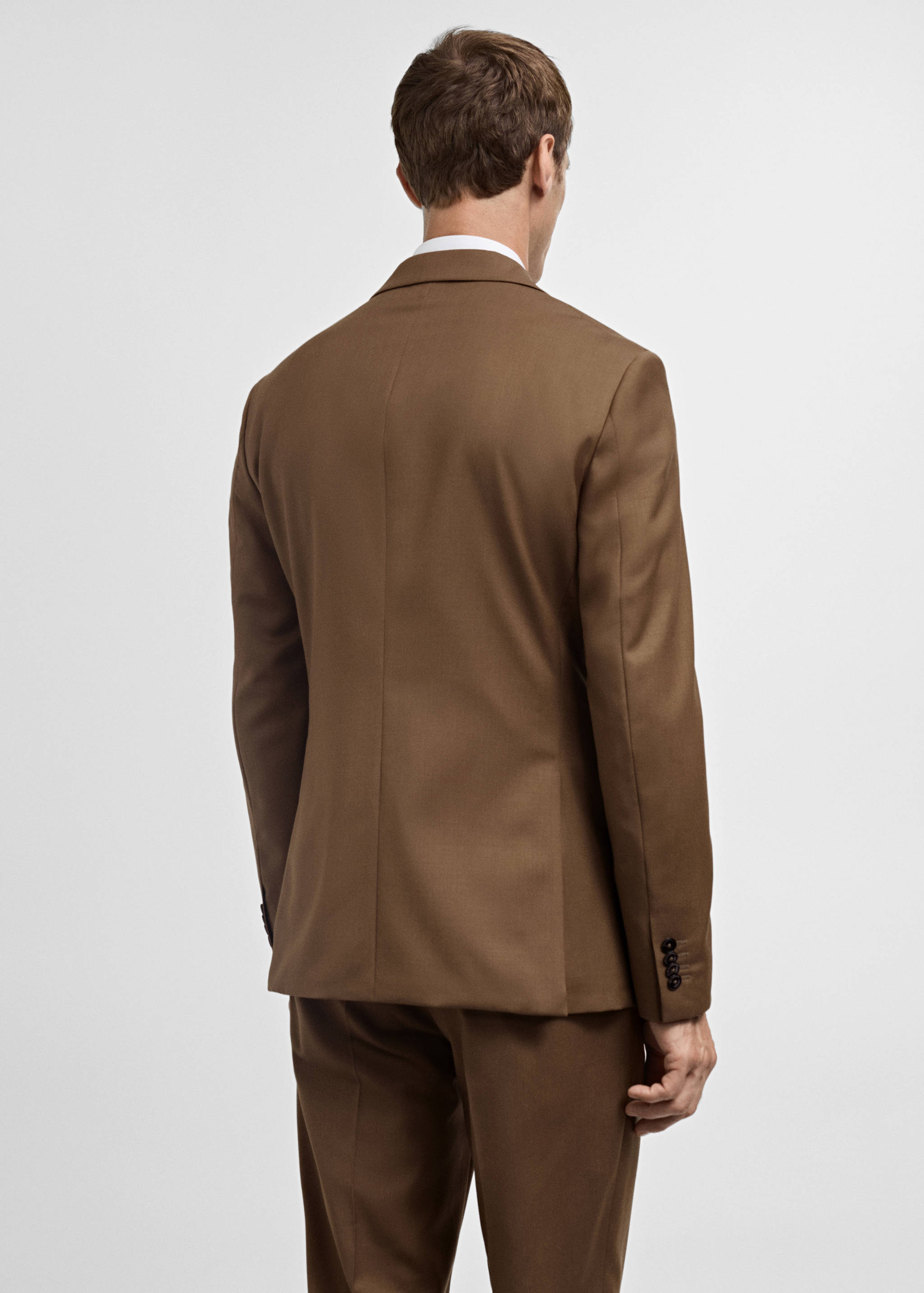 100% 纯羊毛修身西装外套 - null