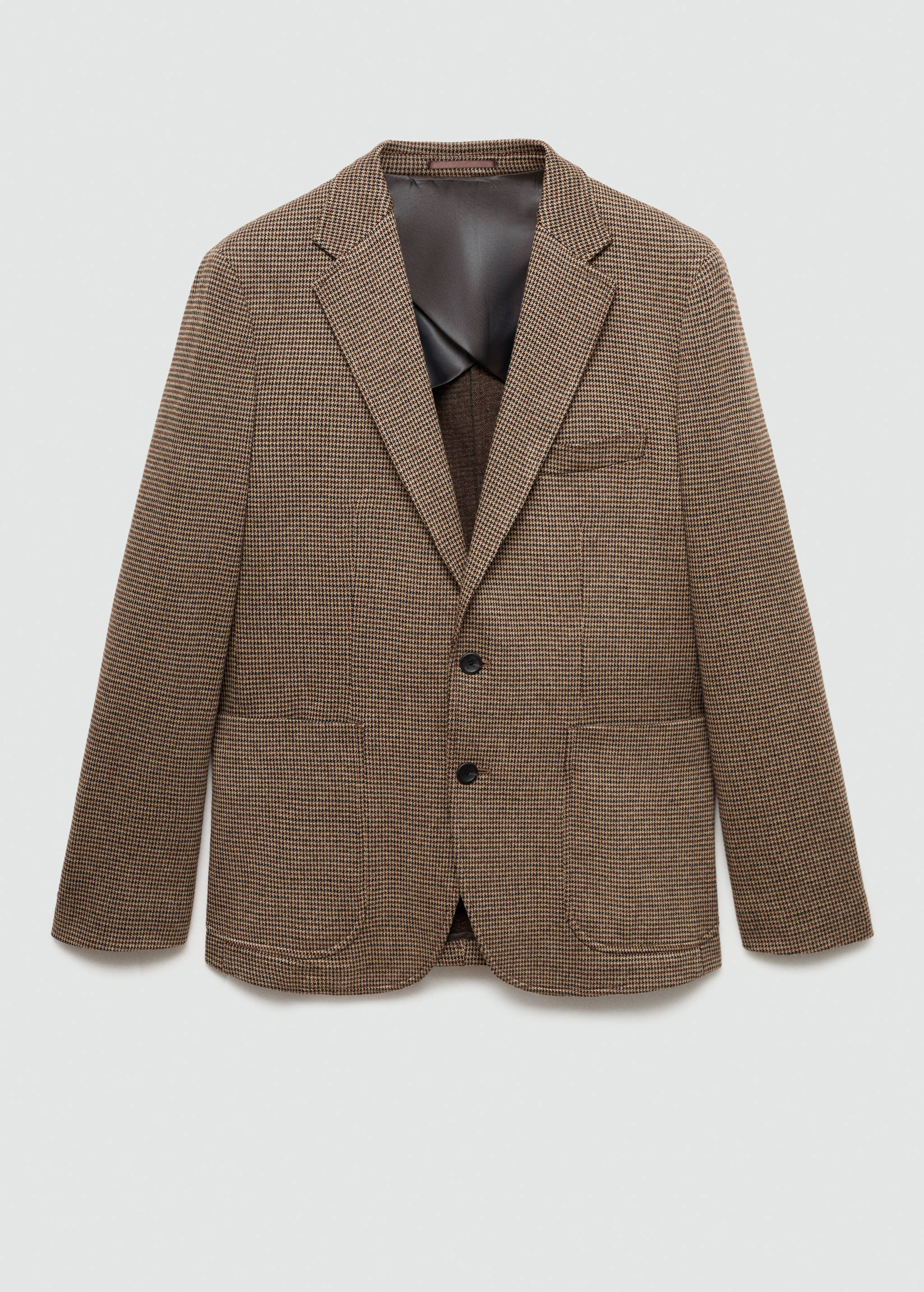 Slim-fit micro-houndstooth jacket - Article without model