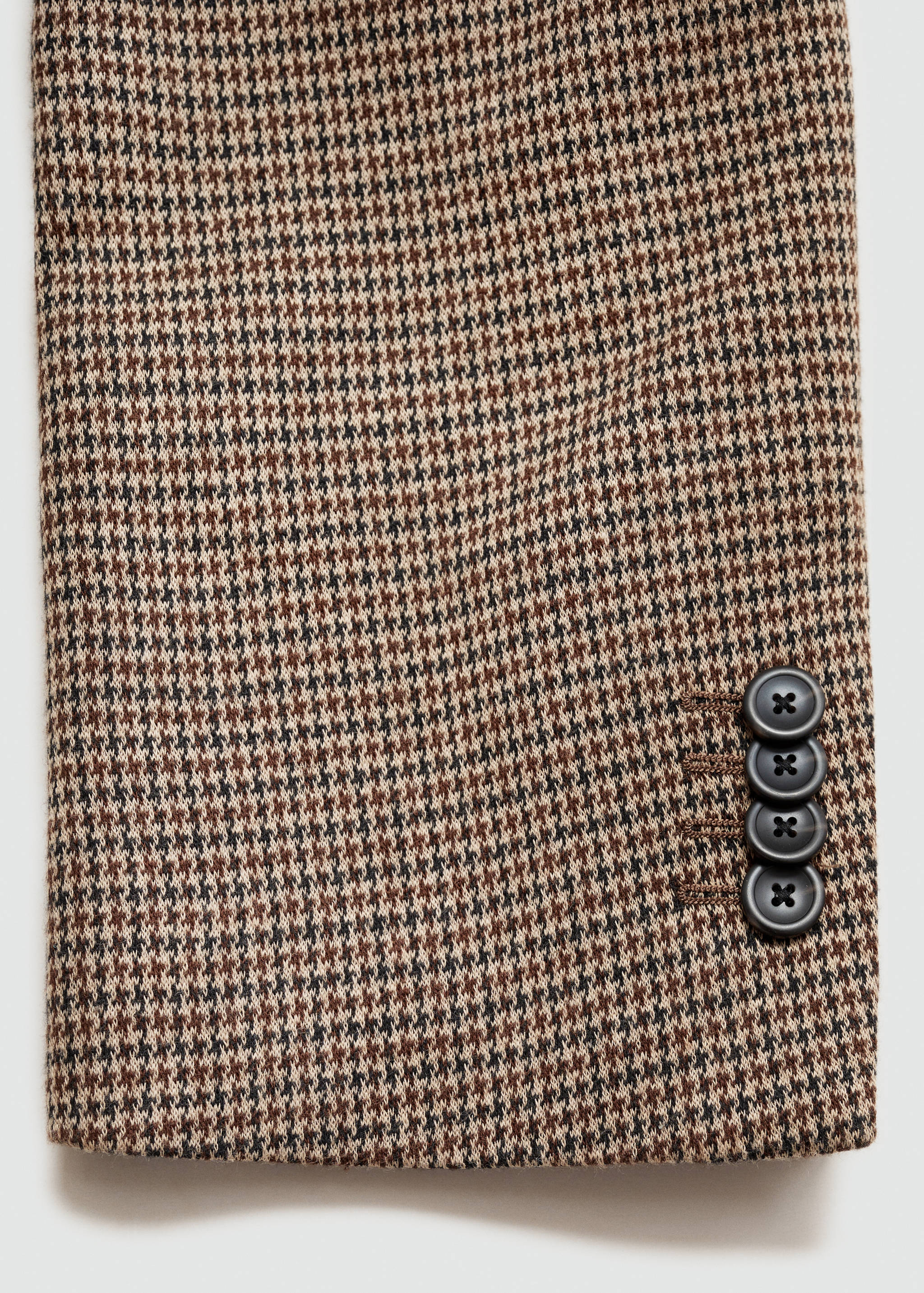 Slim-fit micro-houndstooth jacket - Details of the article 0