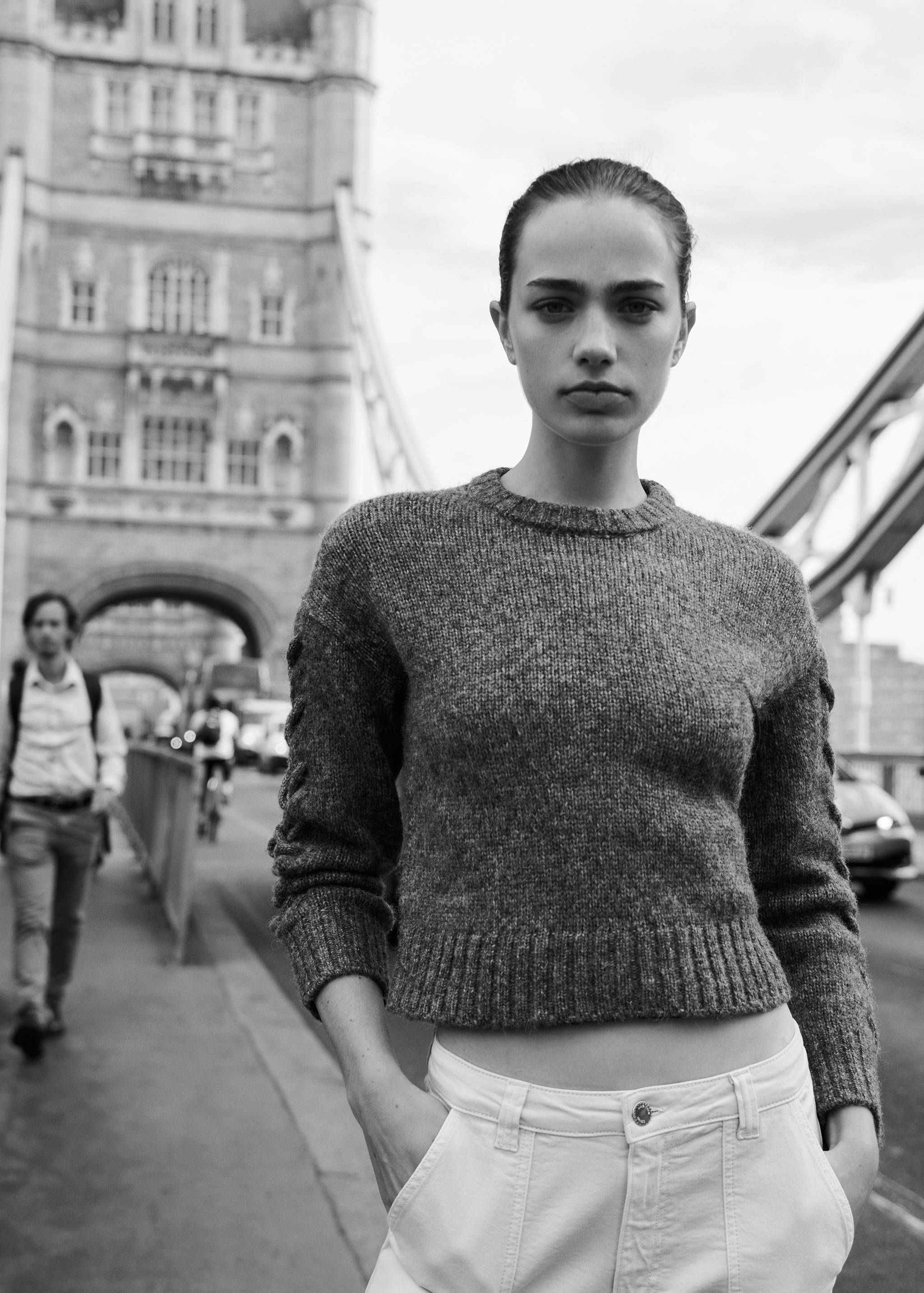 Braided sleeve sweater - Details of the article 5