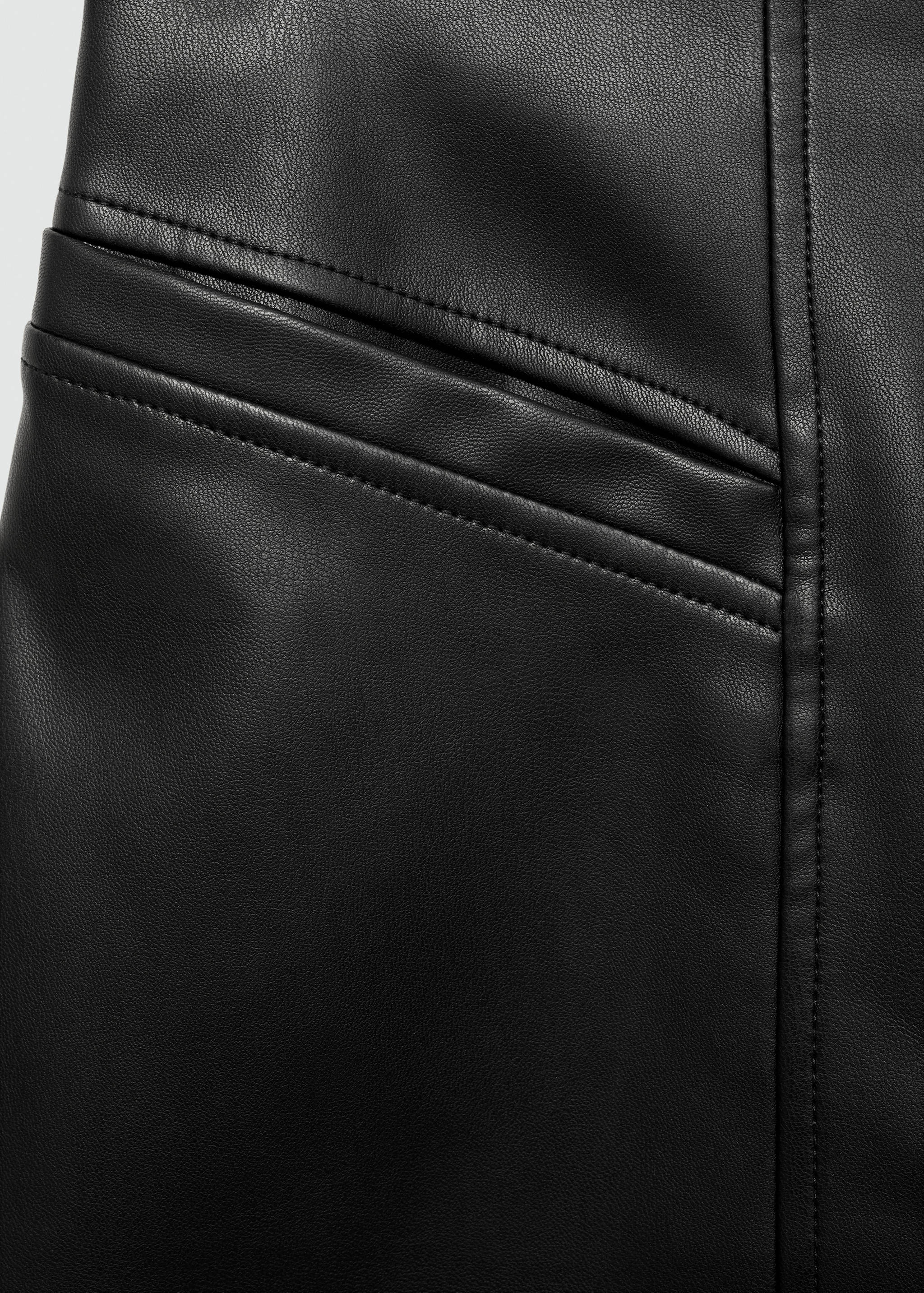 Faux-leather mini-skirt - Details of the article 8