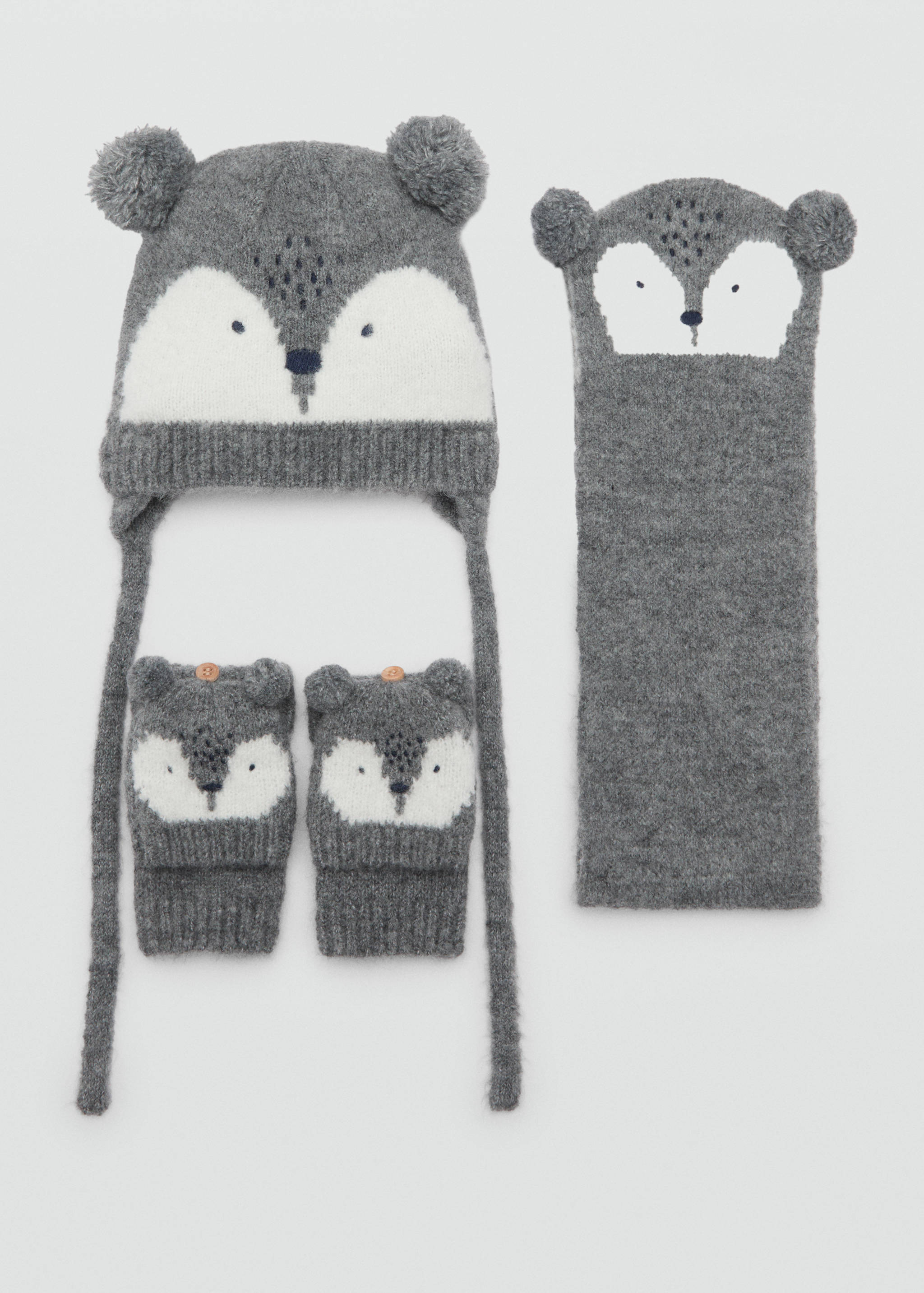 Raccoon knitted hat - Details of the article 1