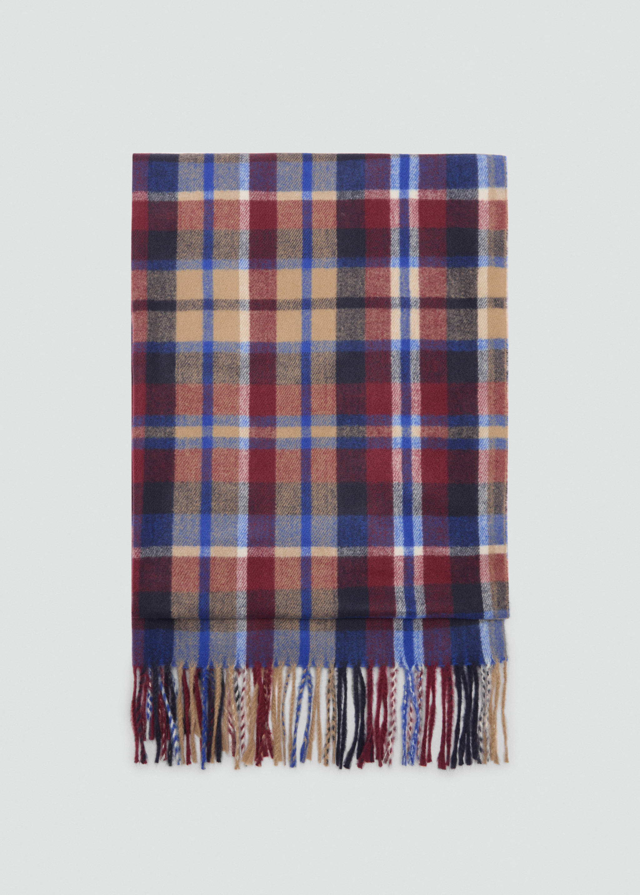 Bufanda cuadros terminaciones flecos - Artículo sin modelo